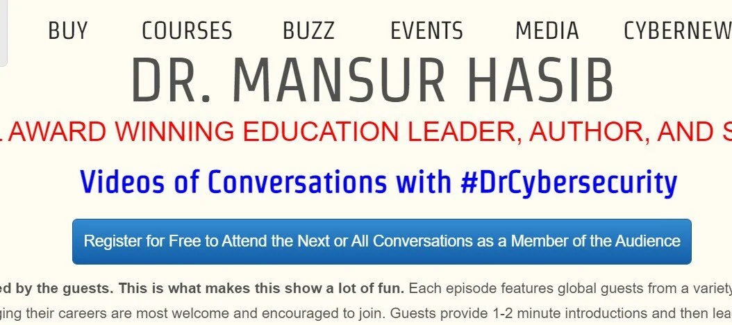 Conversations with Dr. Cybersecurity