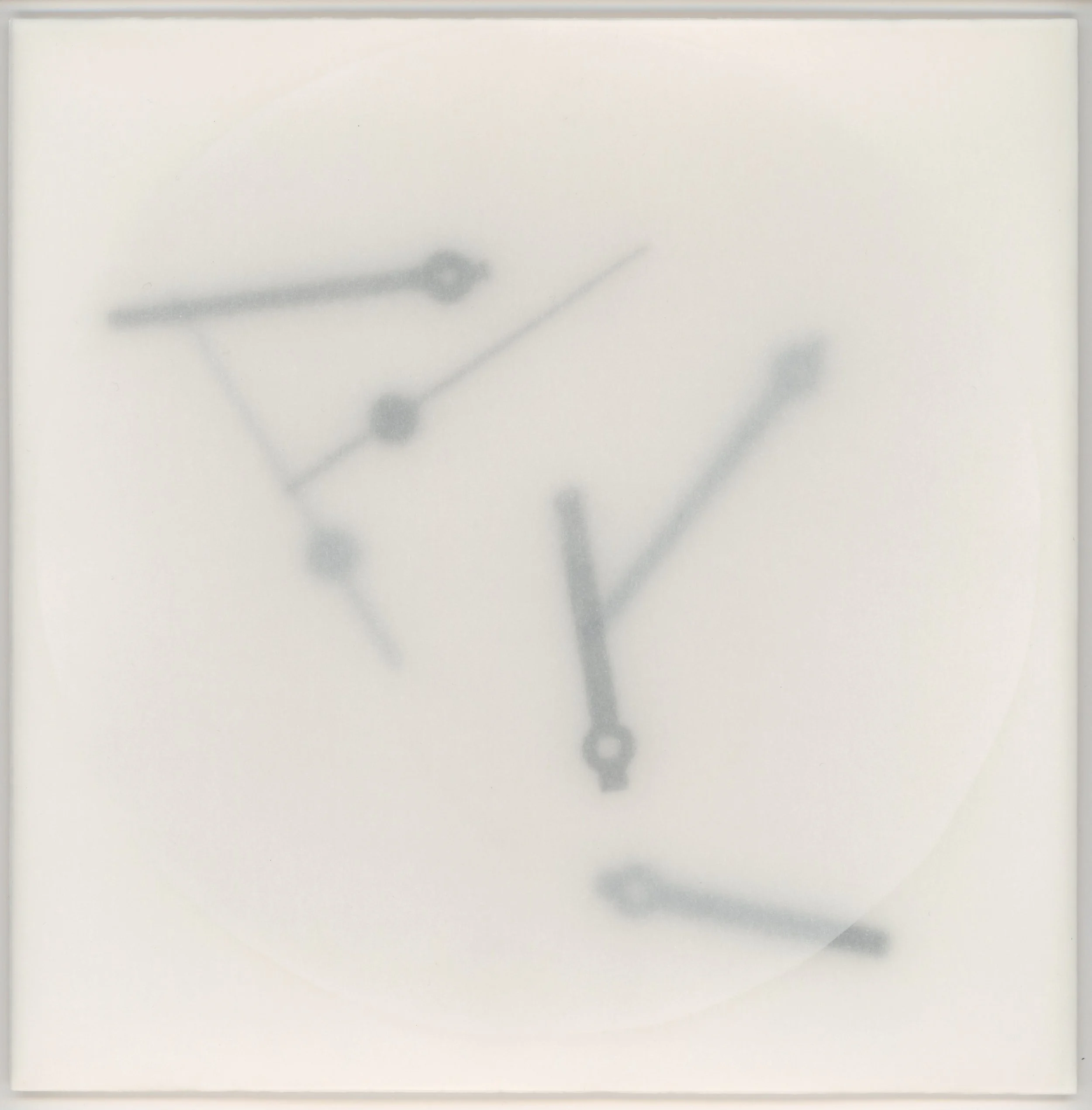 Time Construction 1(in white) –Series of 9 pcs.,  2022 Color paper, translucent paper and pencil 8.25 x 8.25 in
