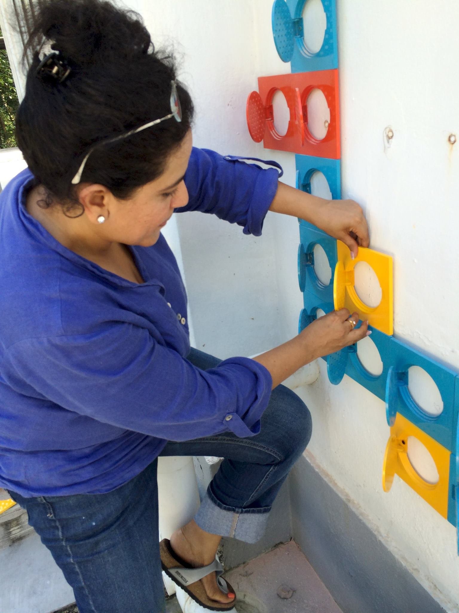 Preeti Varma- Working on a Public Art installation project, Singapore, 2014.jpg