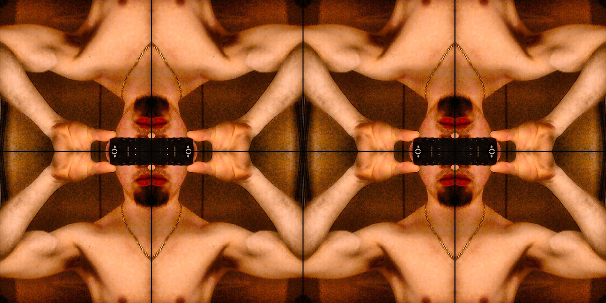 Barry Katz. Hit Me Up Grid No. 3, 18 x 36 inches, Digital pigment print, 2019