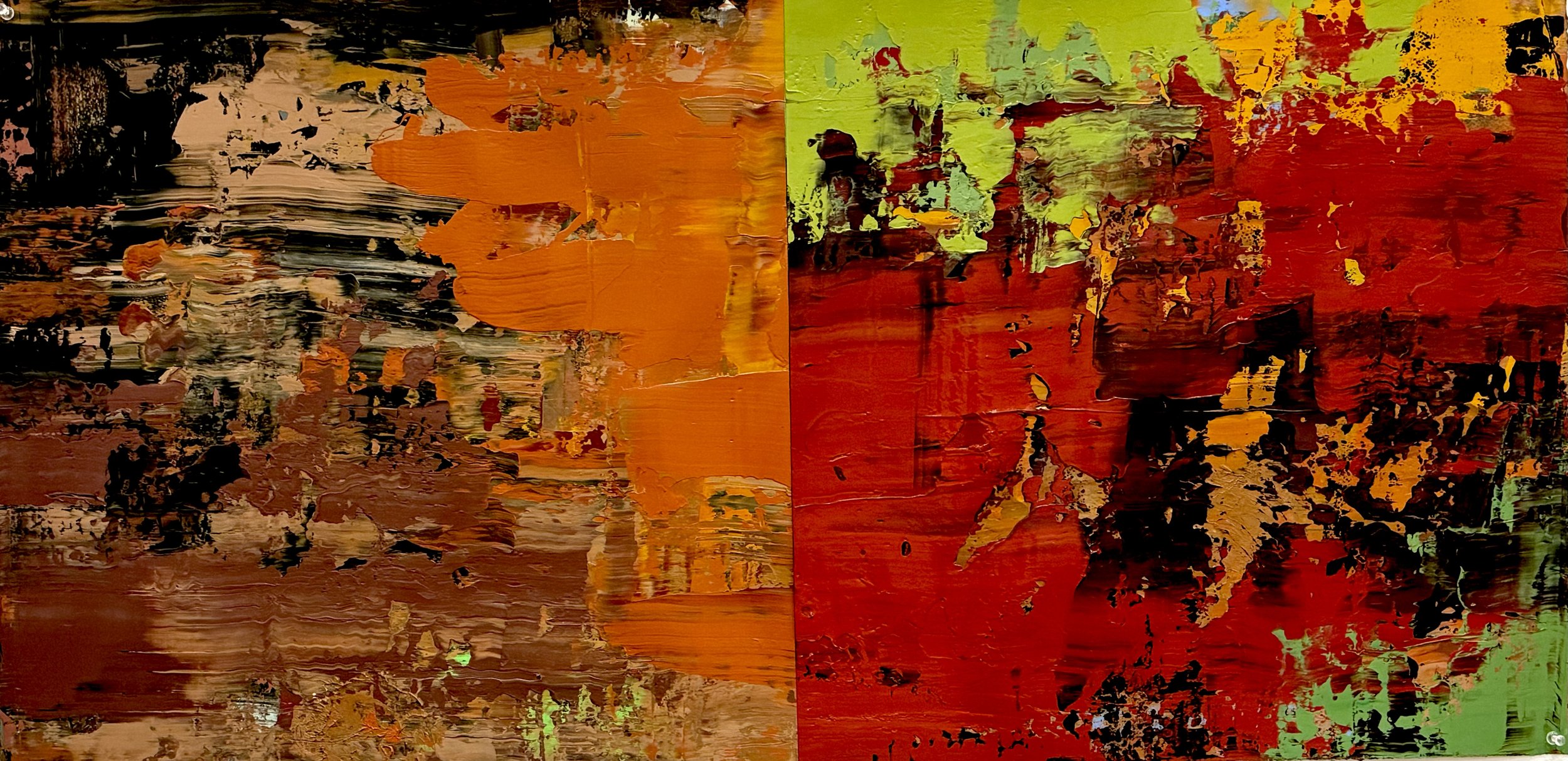 Frank Campion. Dichotomy #19 – acrylic/paper – 21" x42" – 2024