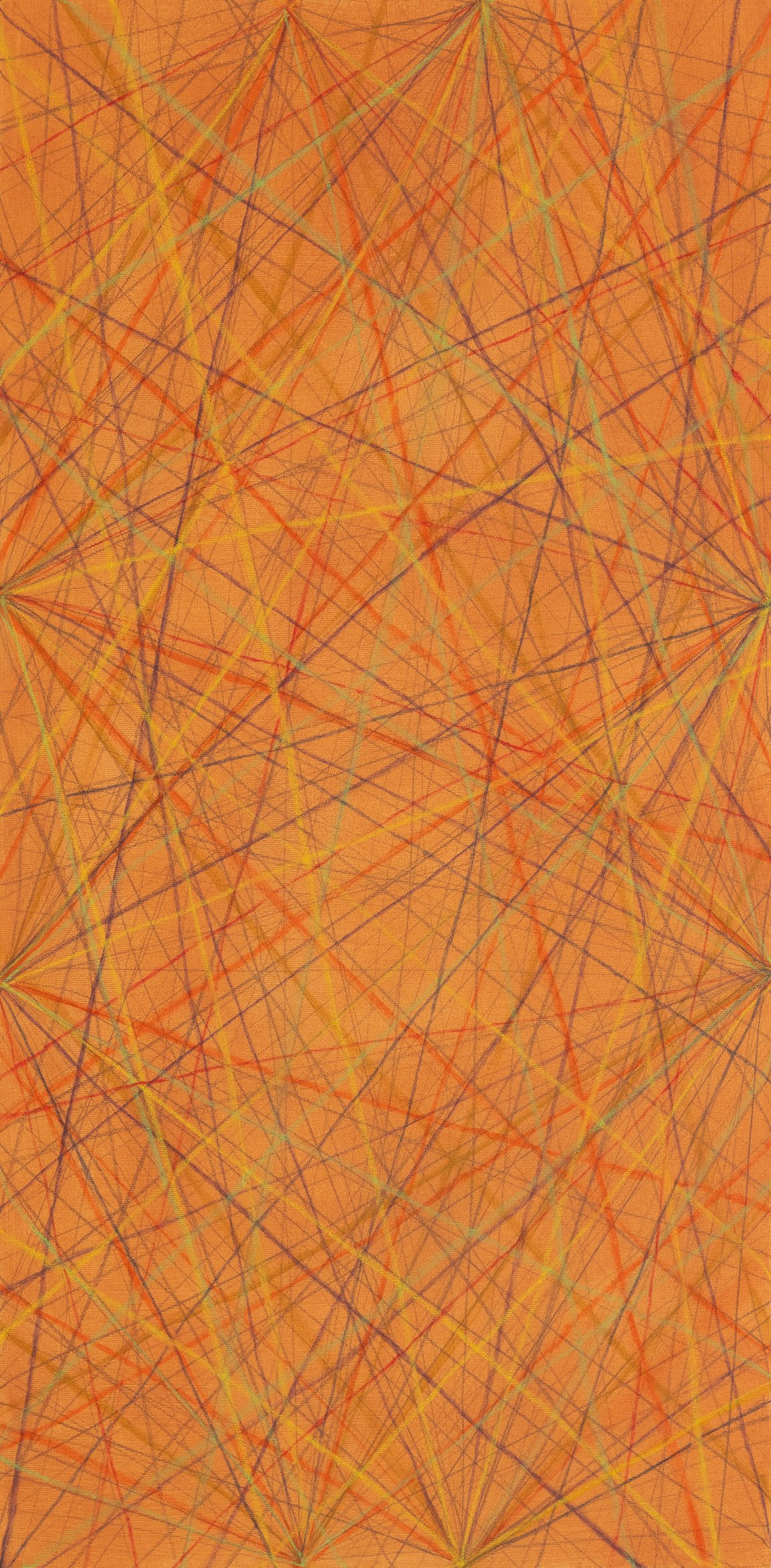 Wendy Lowengrub. Entrenchment No. 3, Acrylic and Aquarelle Pencil on Canvas, 30x15" 2024