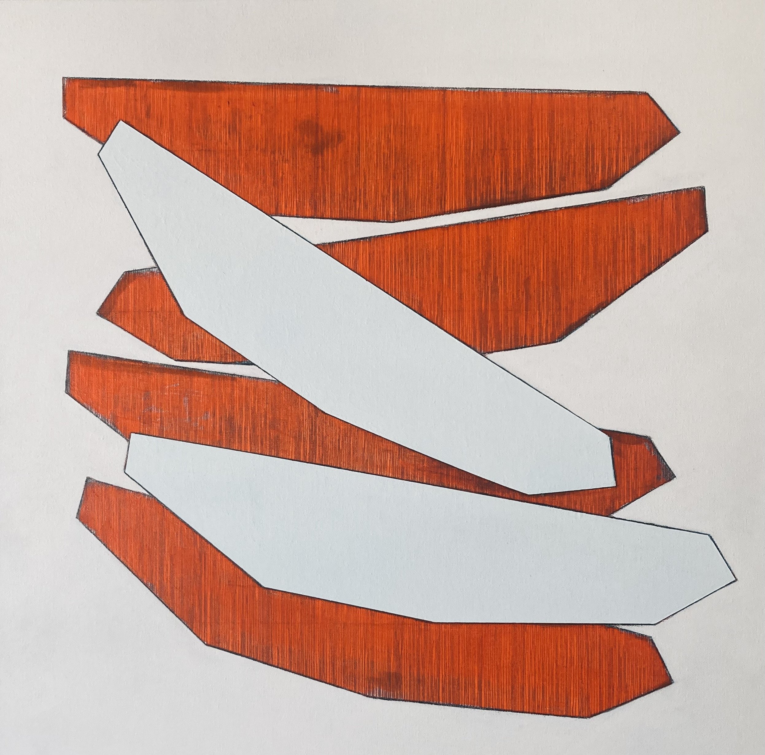 Lars Jerlach. 'Sequential variations no. 3' Acrylic and graphite on canvas. 24" x 24", 2024