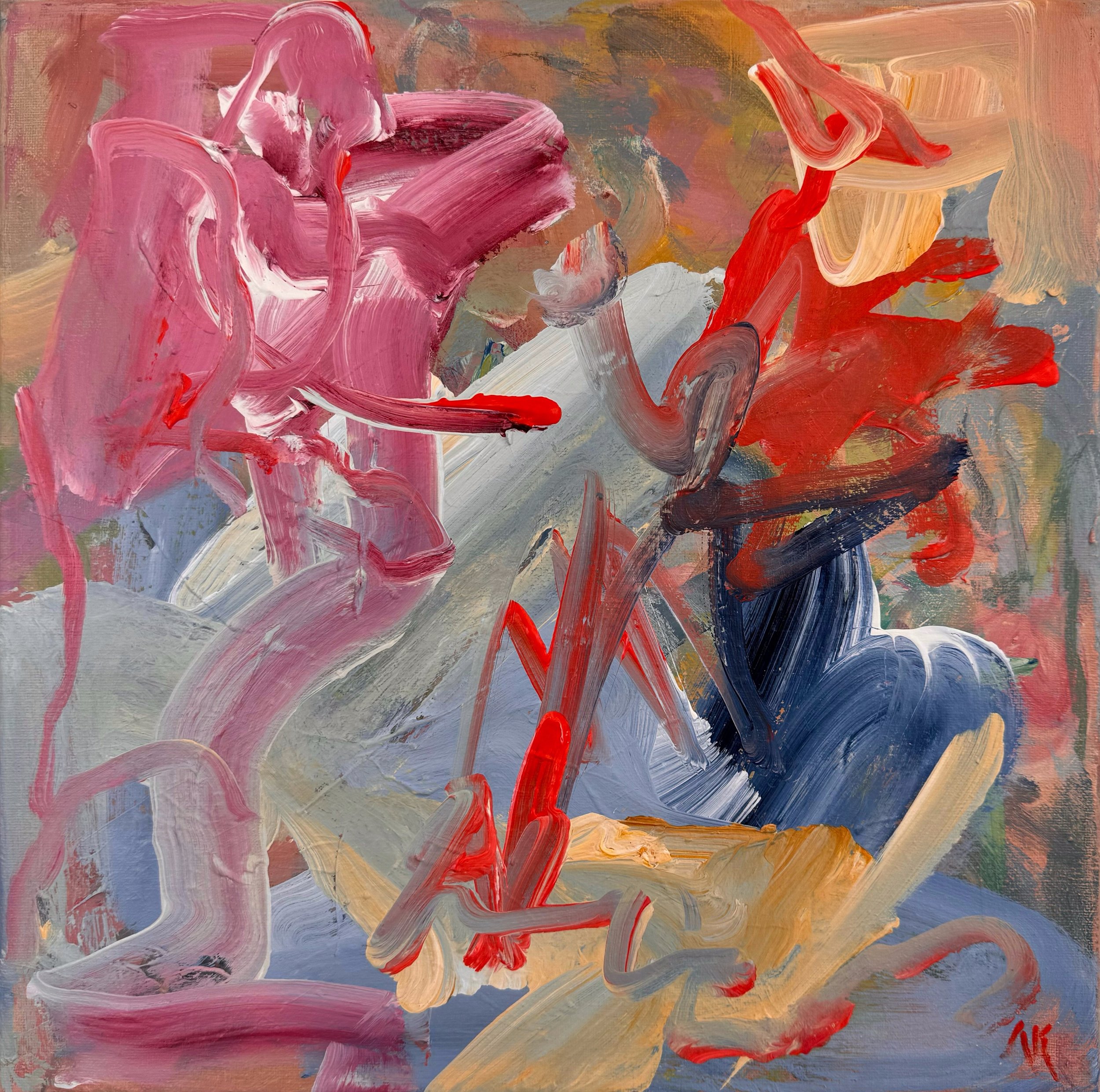 Amy Kustra. Grace, acrylic on canvas, 14 x 14 inch, 2024
