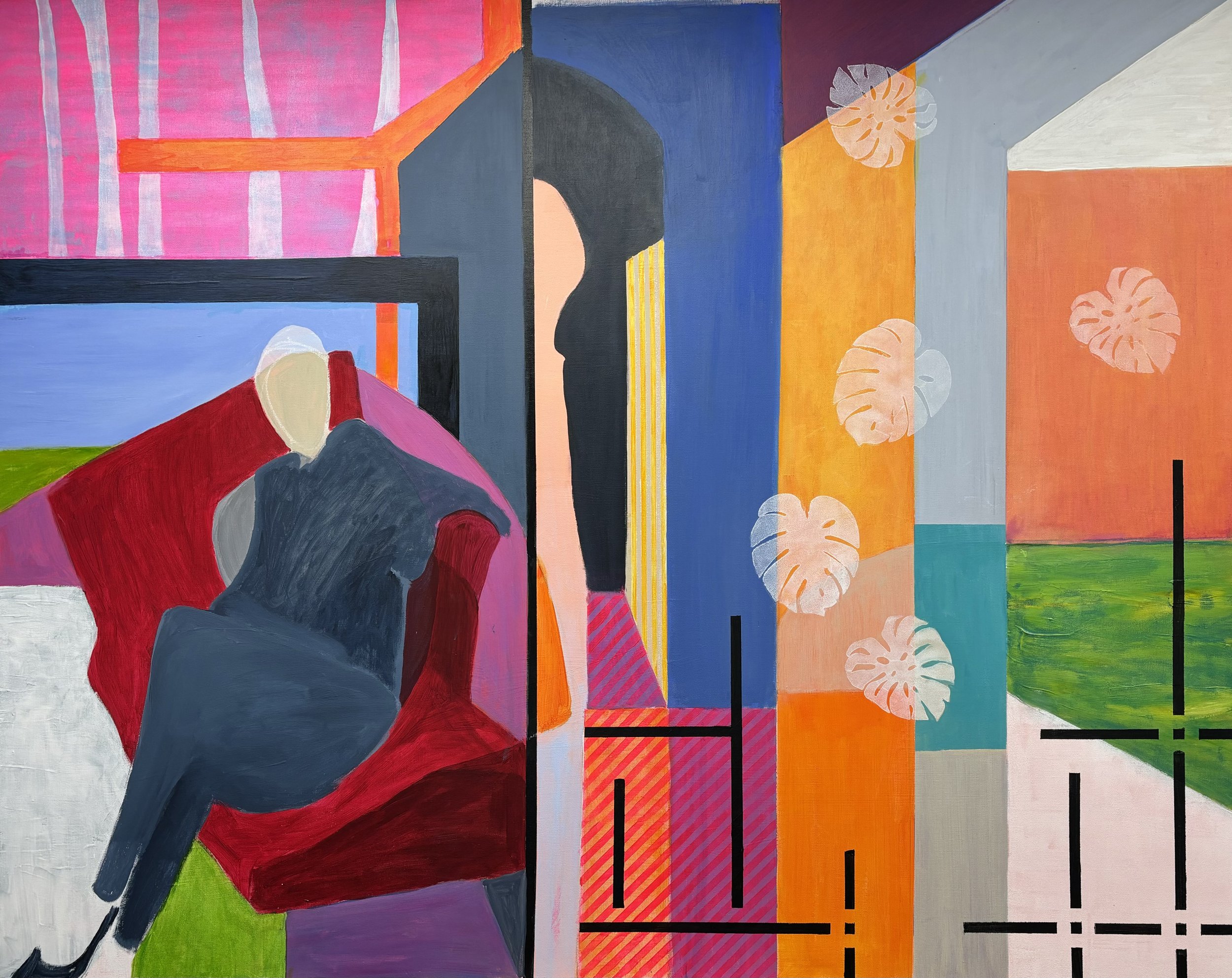 Tracy Mattheson. Abode II, Acrylic, 48 x 60, 2024