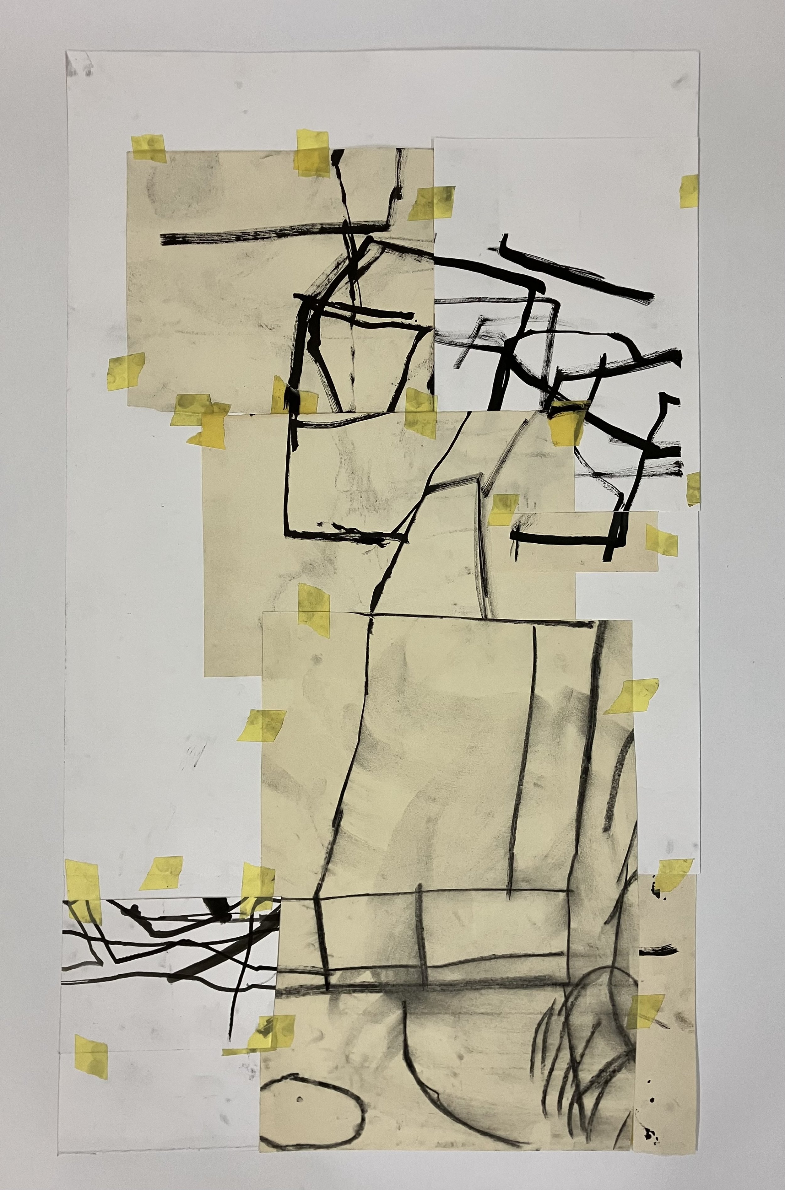 Nanou Jacobs. Untitled, mixed media, 87x50cm, 2023