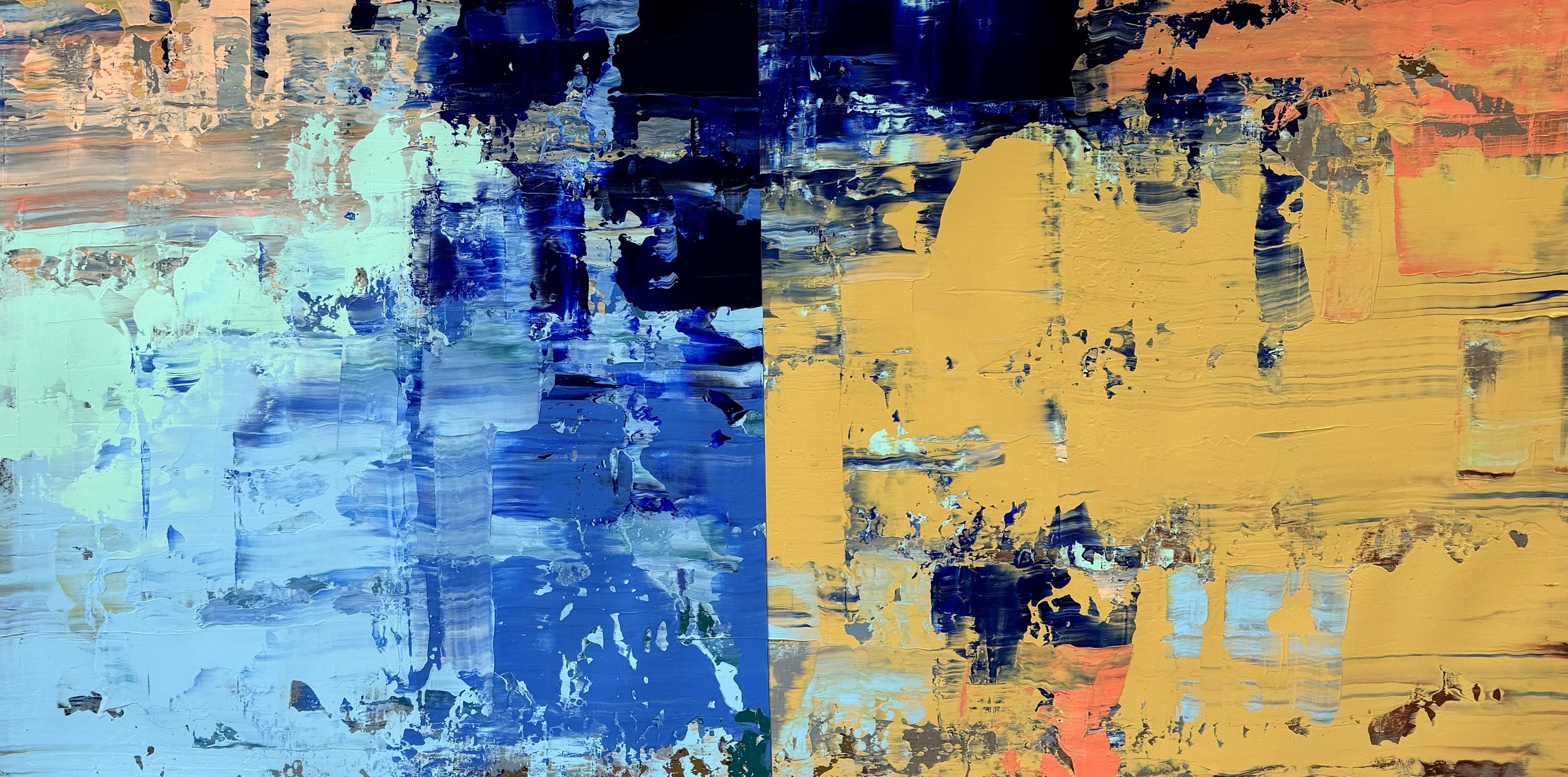 Frank Campion. Dichotomy #12 – acrylic/paper – 21" x42" – 2024