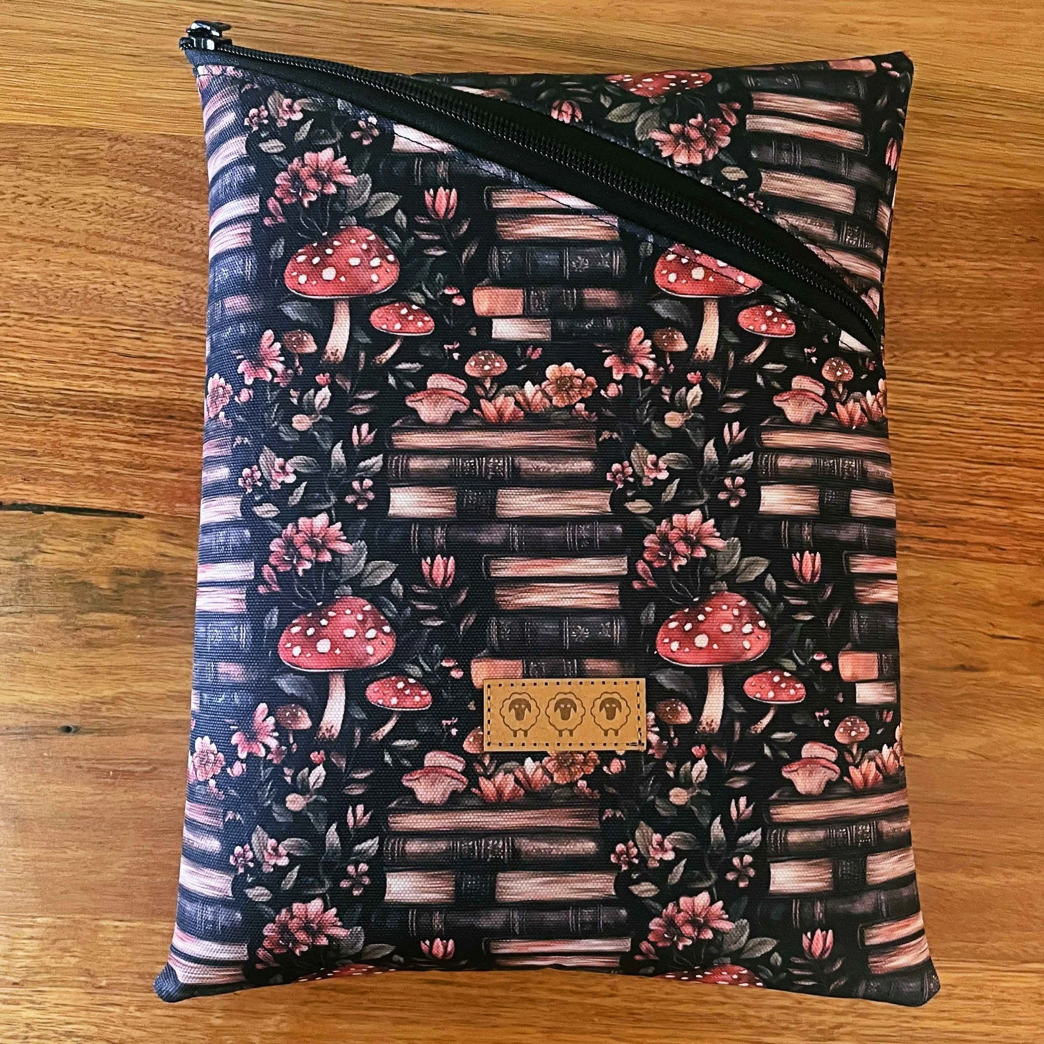 Pre- order// 
The Fungus & Folklore Book Sleeve SOLD OUT! in 5 days. 🍄
🍄🍄
Good News, l got my hands on more of this fabric & have opened 
Pre-order on Fungus & Folklore Book Sleeve 
All pre-orders will be sent with 7 business days of p