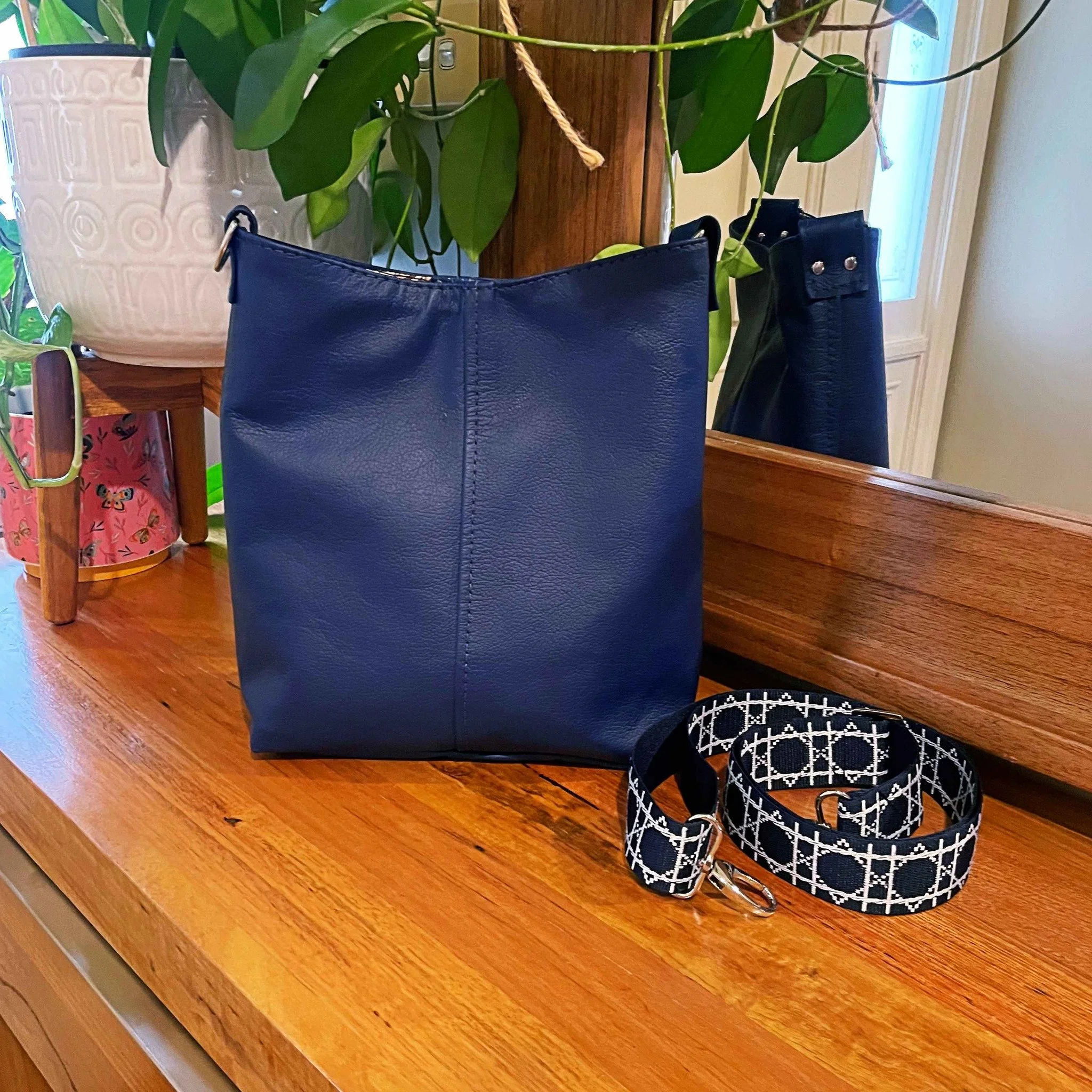 Navy Leather! Yes Please