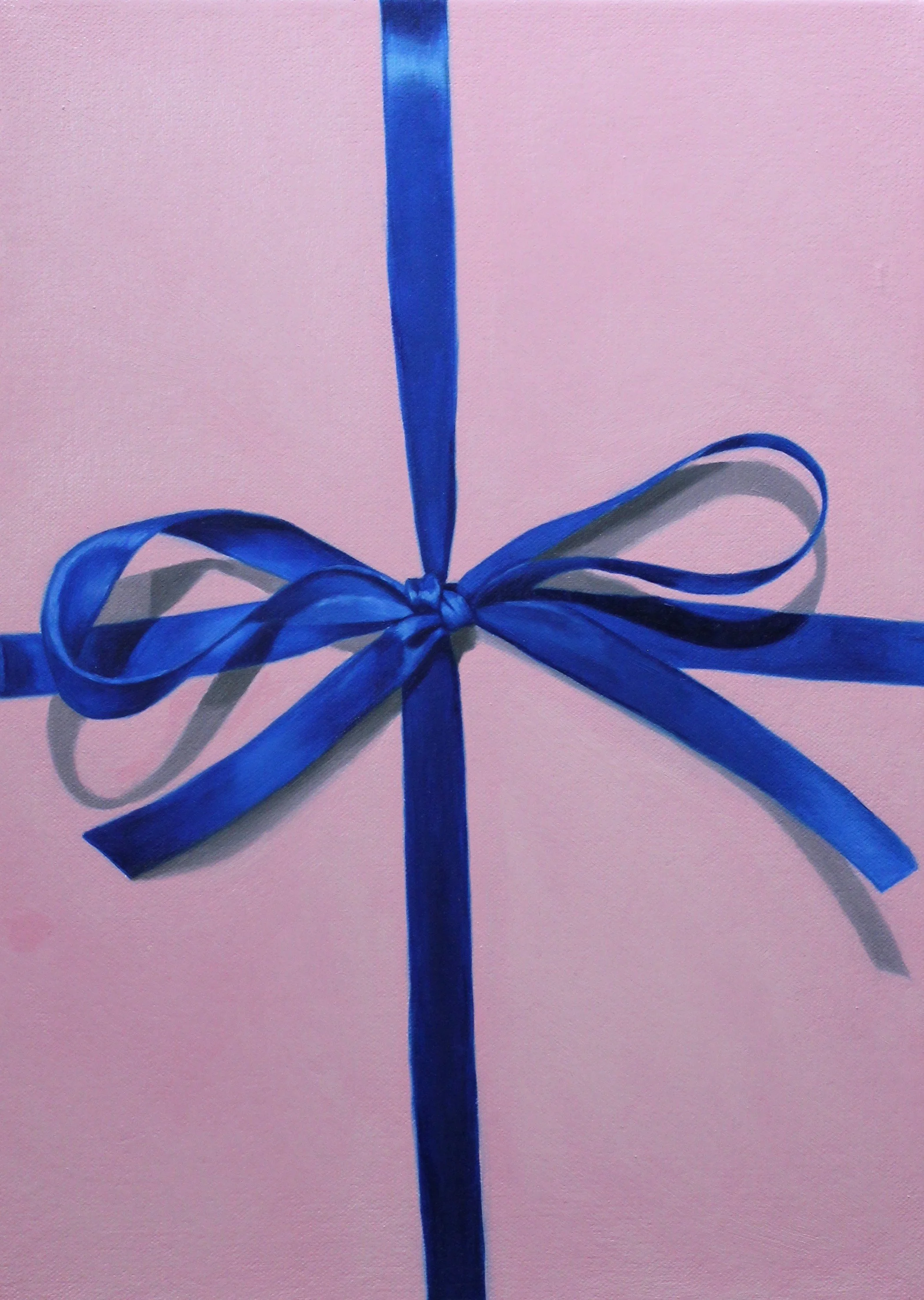 The Pink Gift Tied in Blue Ribbon