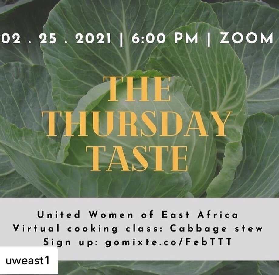Repost from: @uweast1 The UWEast community misses you and can&rsquo;t wait to share another delicious meal together. February 25 is The Thursday Taste, featuring cabbage stew. Register to save your spot and support our continued programs: gomixte.co/
