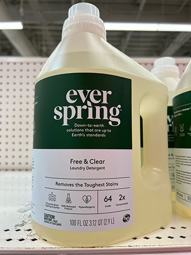 Everspring Free & Clear Liquid Laundry Detergent, 9 fl oz Ingredients and  Reviews