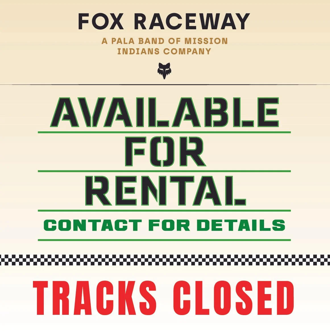 AVAILABLE TRACK RENTAL