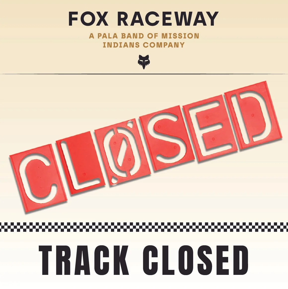 TRACK CLOSED