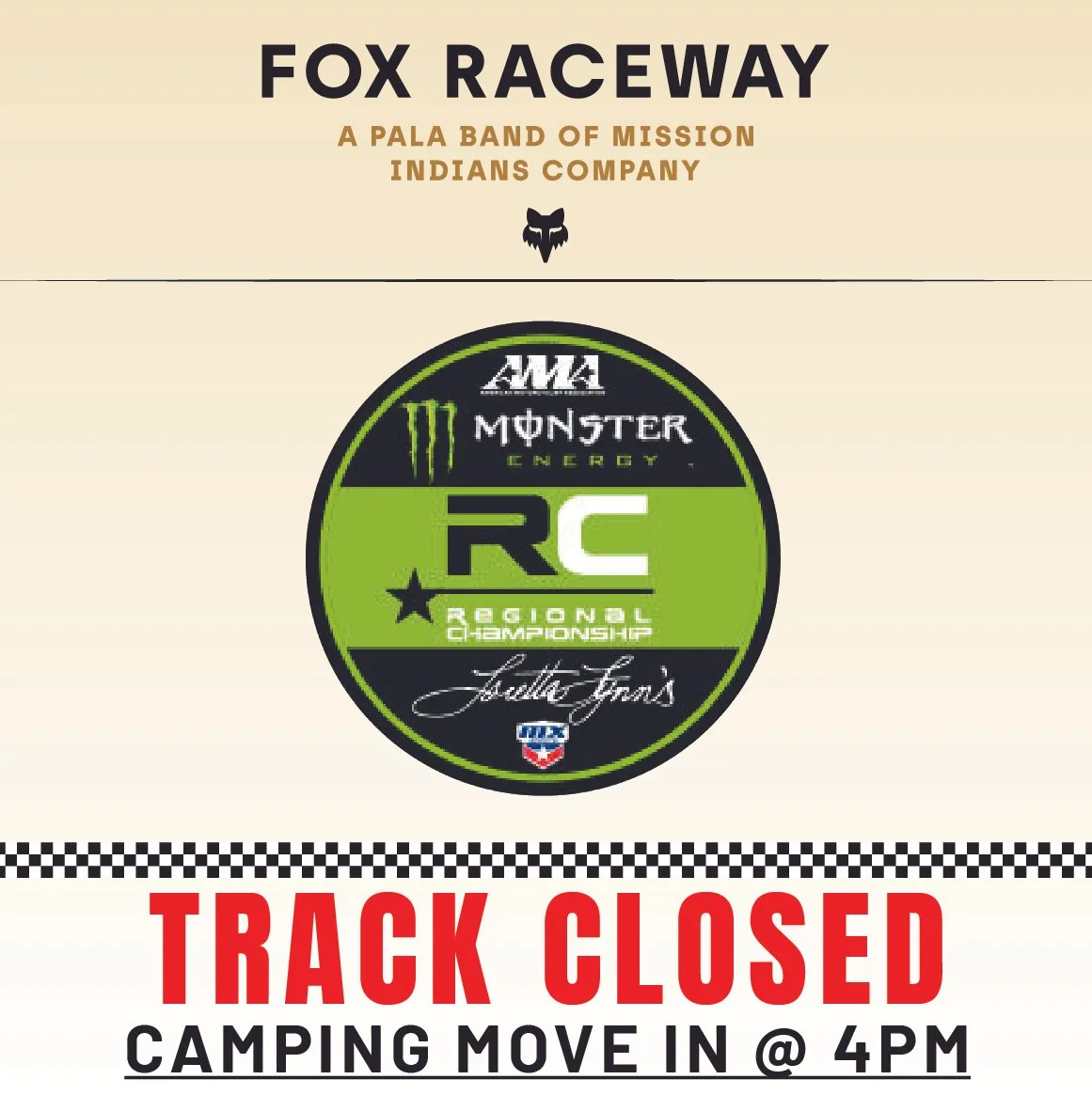 CLOSED - CAMP MOVE IN @ 4PM  - Loretta Lynn’s Sw Regional Championship