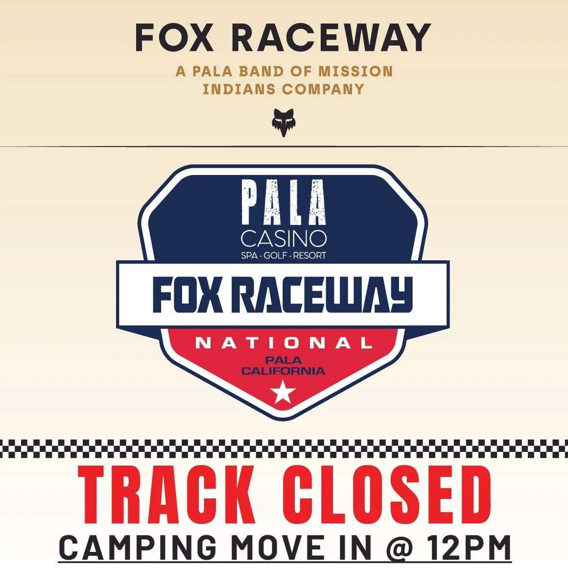 CLOSED - CAMP MOVE IN @ 12PM 