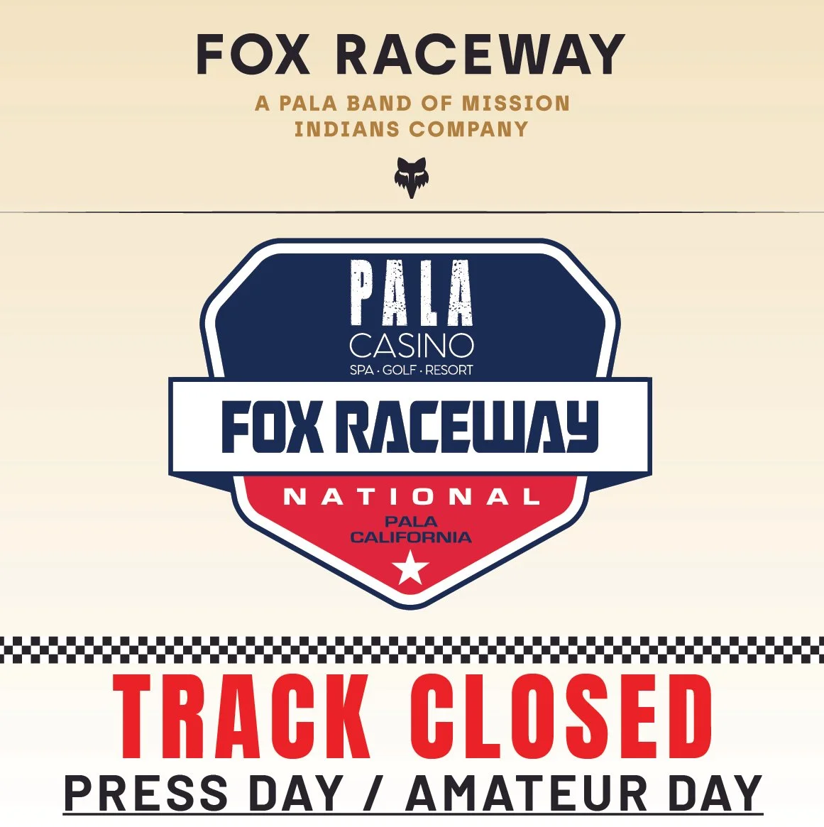CLOSED - PRESS DAY / AMETEUR DAY