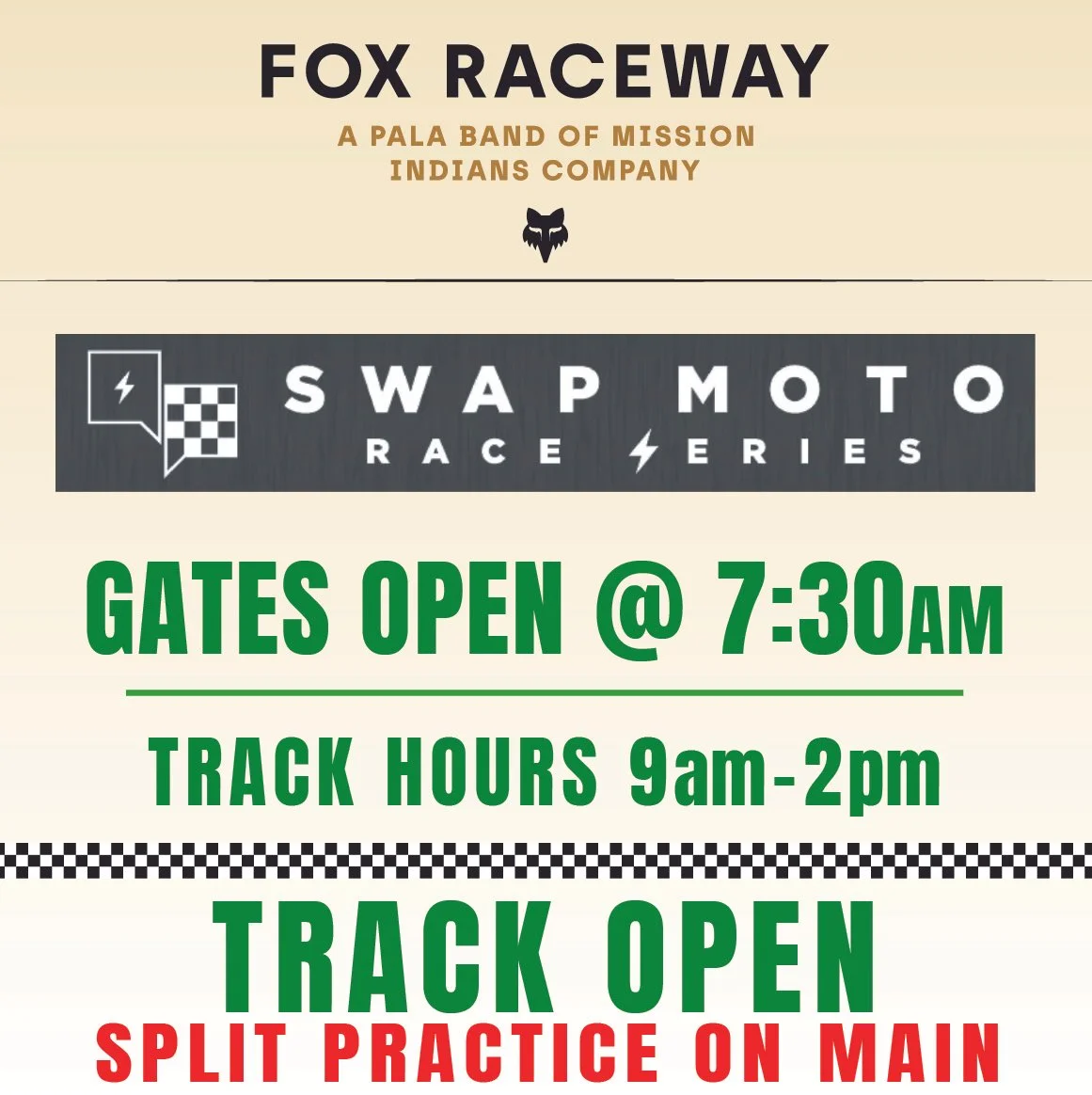 OPEN - SWAP MOTO - SPlit practice