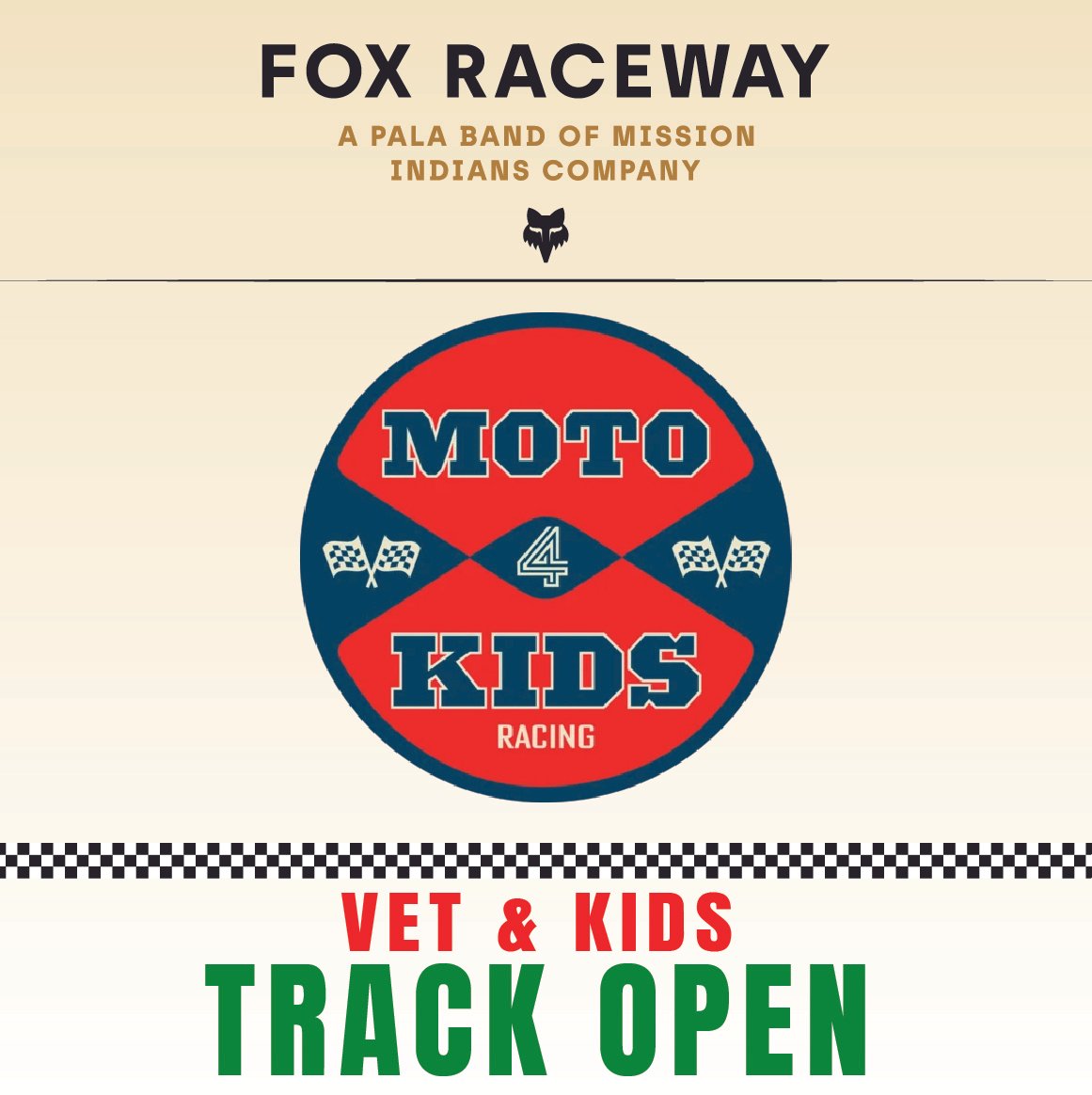 Moto 4 kids racing - VET &amp; KIDS Track OPEN to PUBLIC