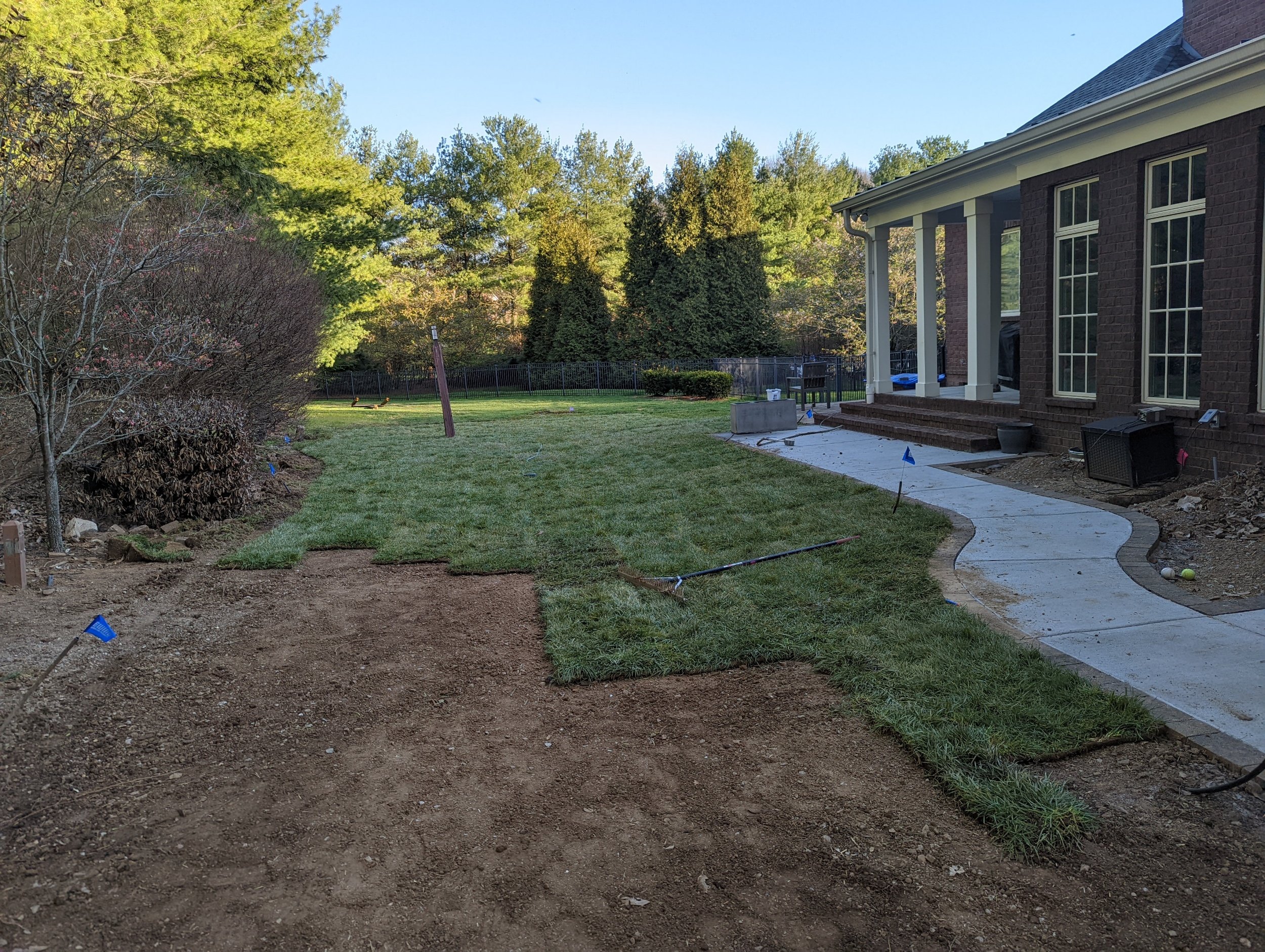 Sod Install after Grading Work