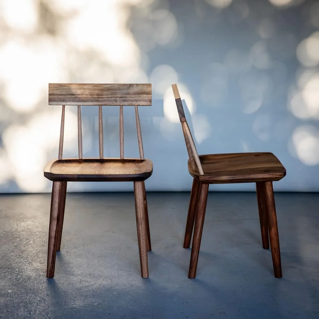 Spindle back chairs made from Blackwood with coachwood spindles for @texakawa. Finished with @livosaustralia.

The seat was cut on the CNC after many hours of drawing and redrawing it in @adskfusion360. A fun challenge!

Photos by @stephaniesimcox! 
