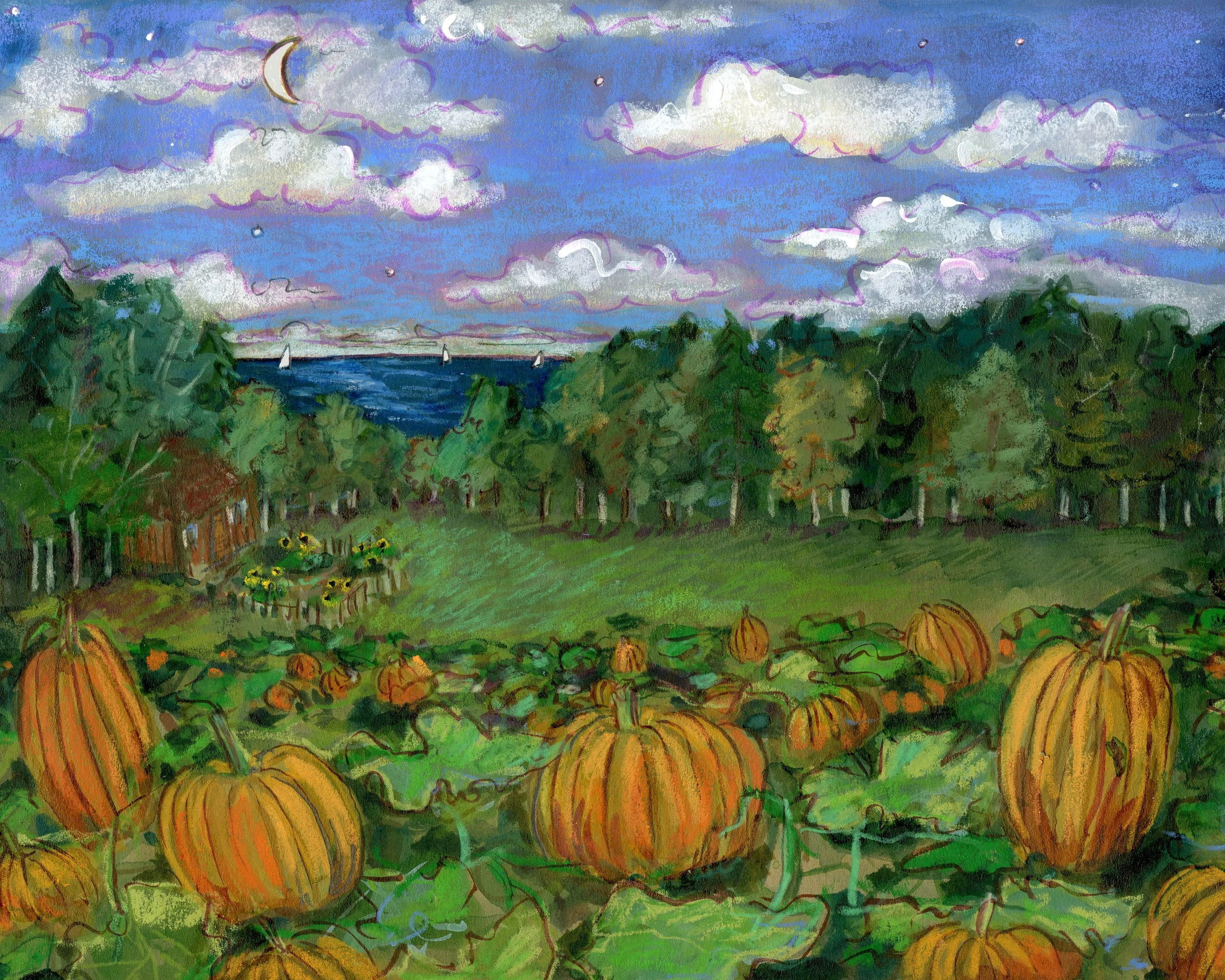 "Harvest Moon at Sea" Signed Fine Art Print