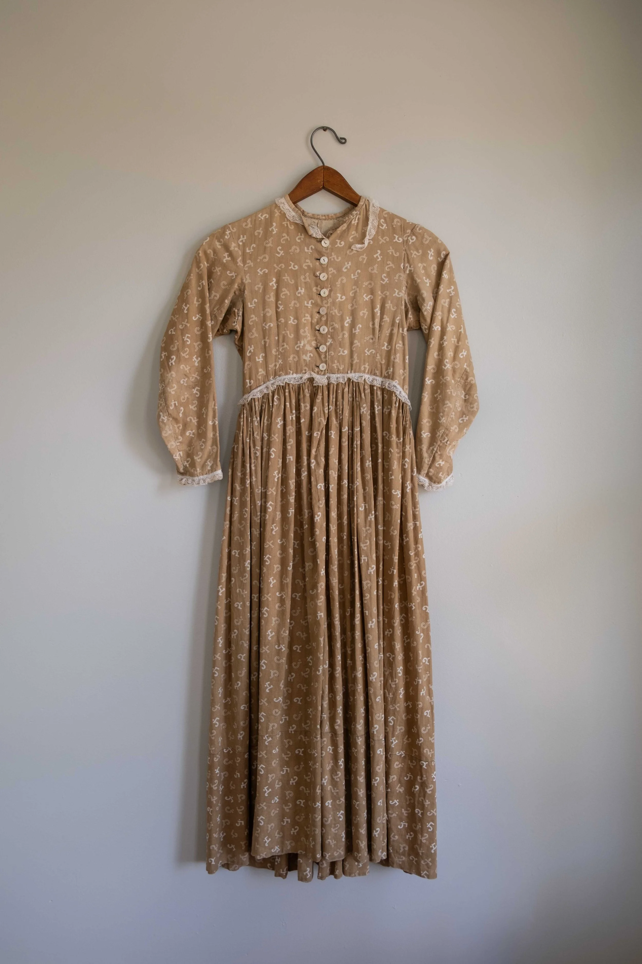 Antique Almond Calico Dress