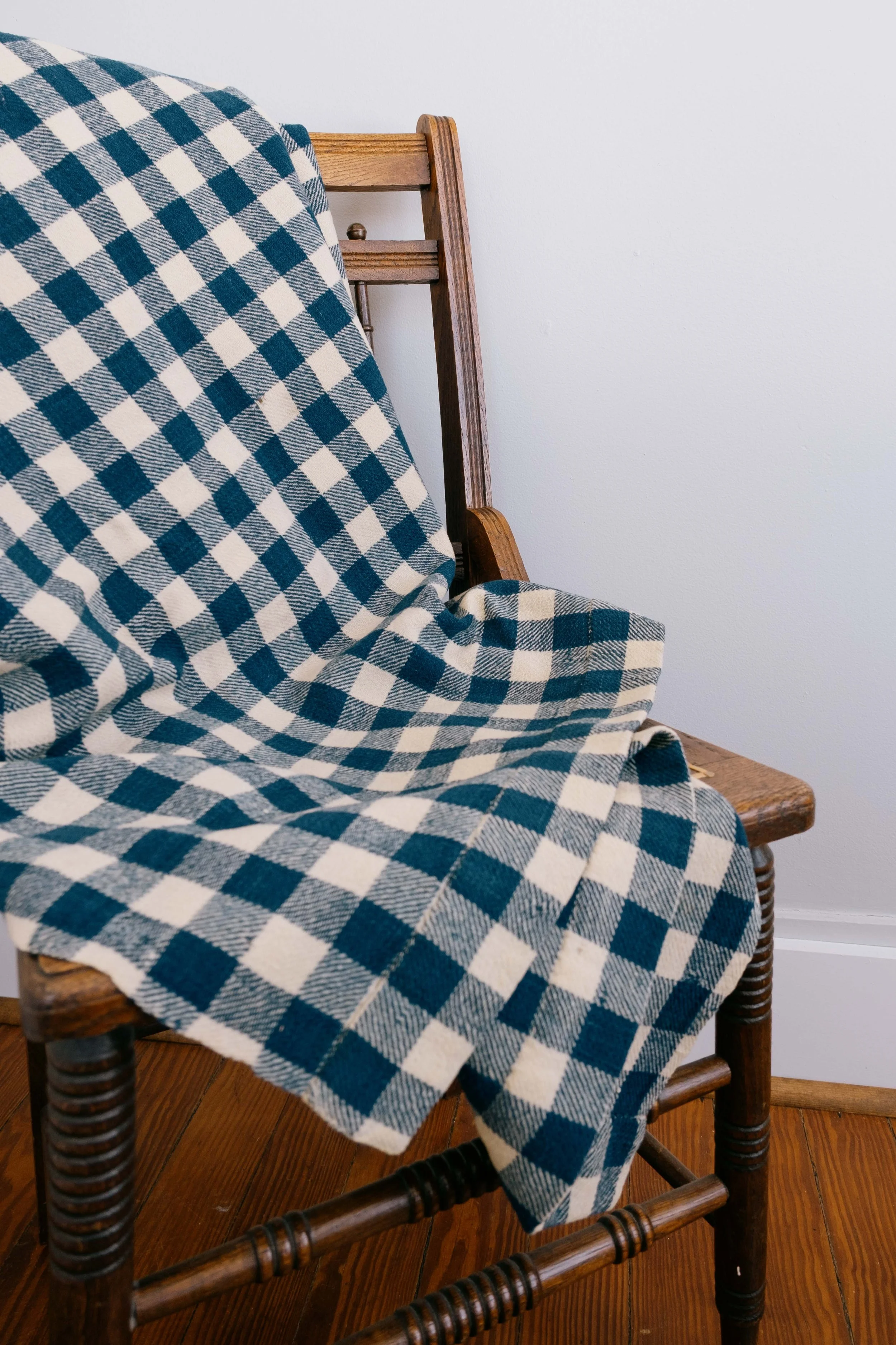 Midnight & Ivory Early Wool Blanket