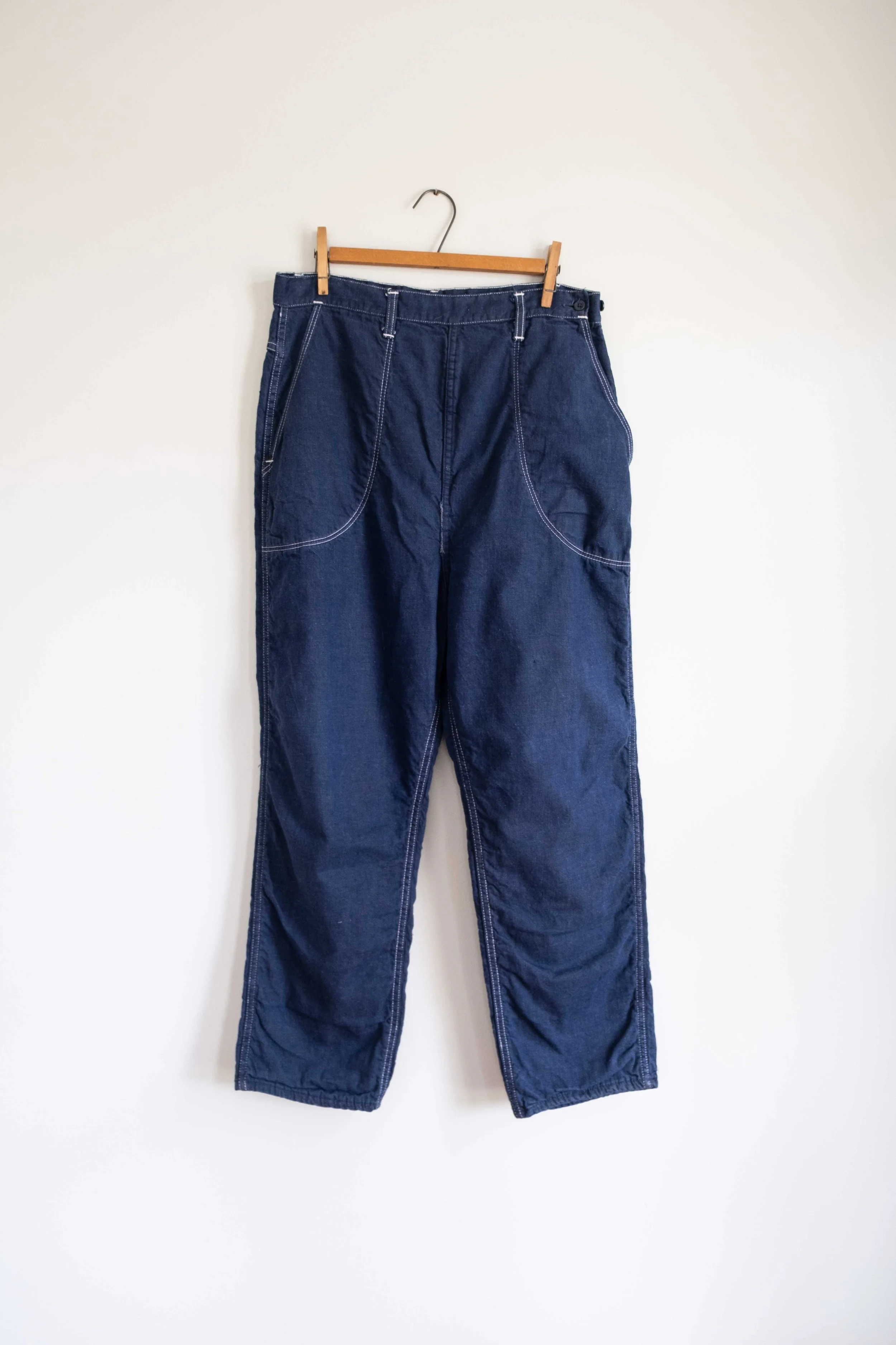 1950s Flannel Lined Side Zip Jeans- 32"-33" Waist