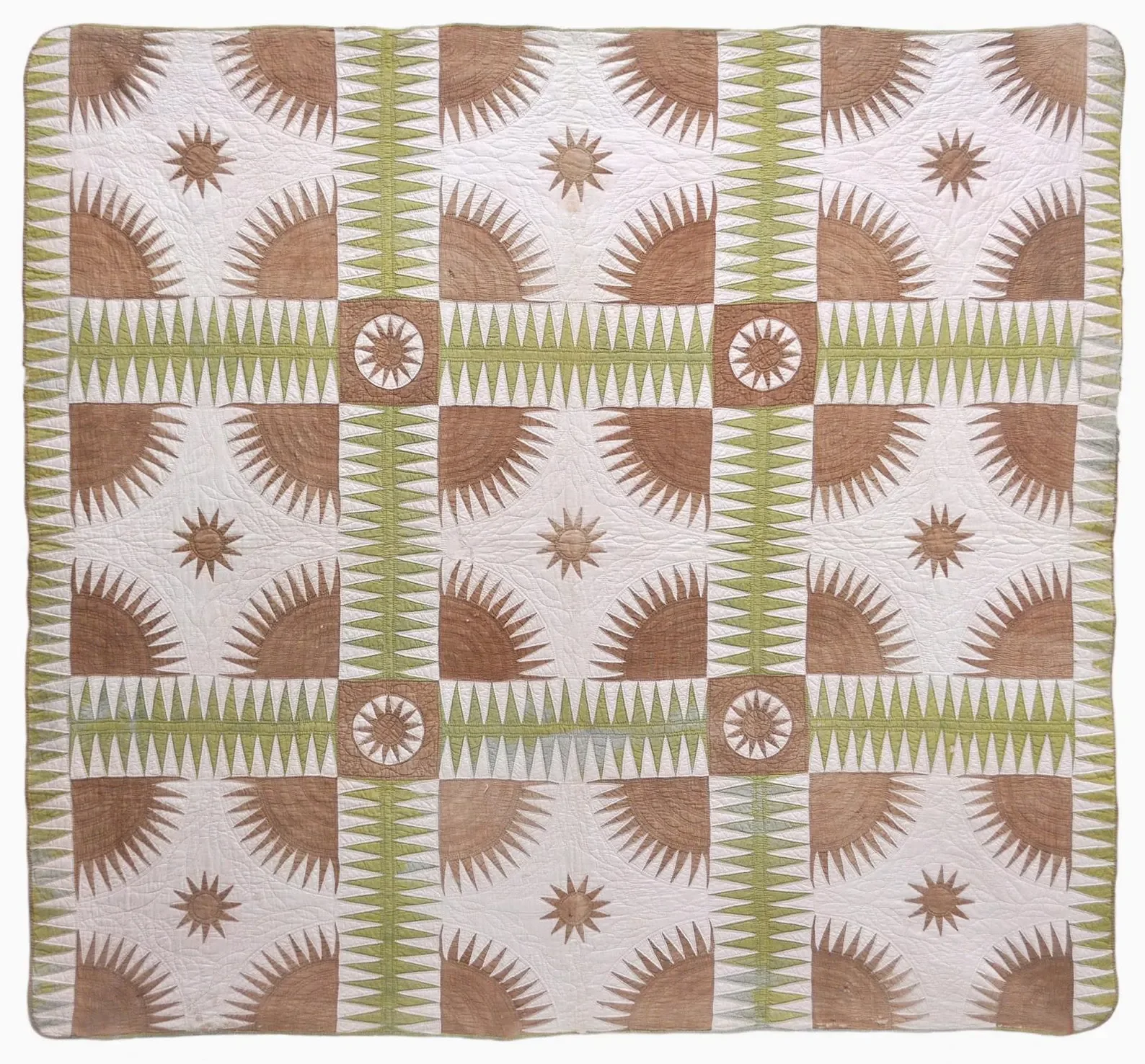 1860s Sunburst New York Beauty Quilt