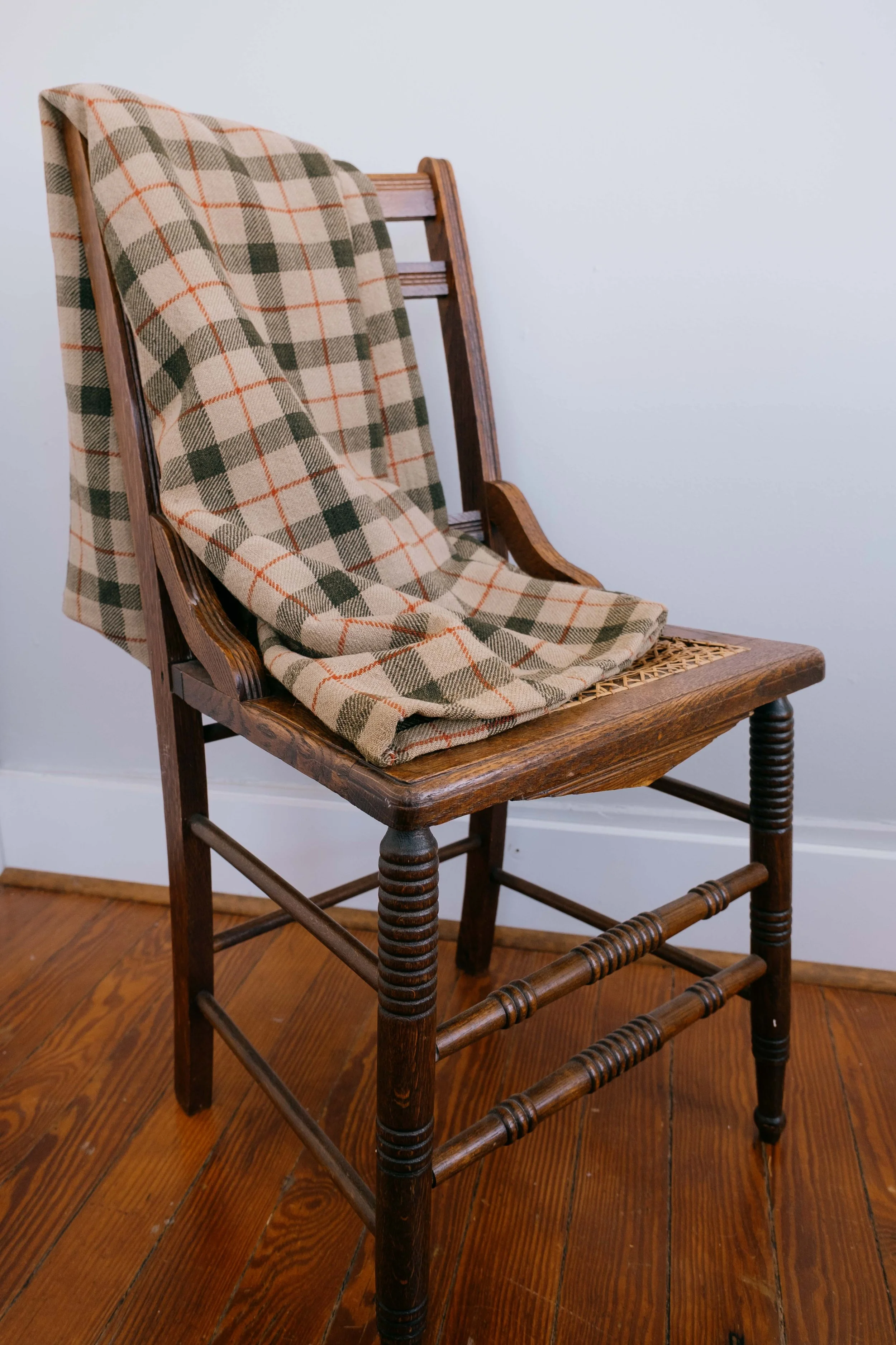 Olive & Cherry Early Wool Blanket