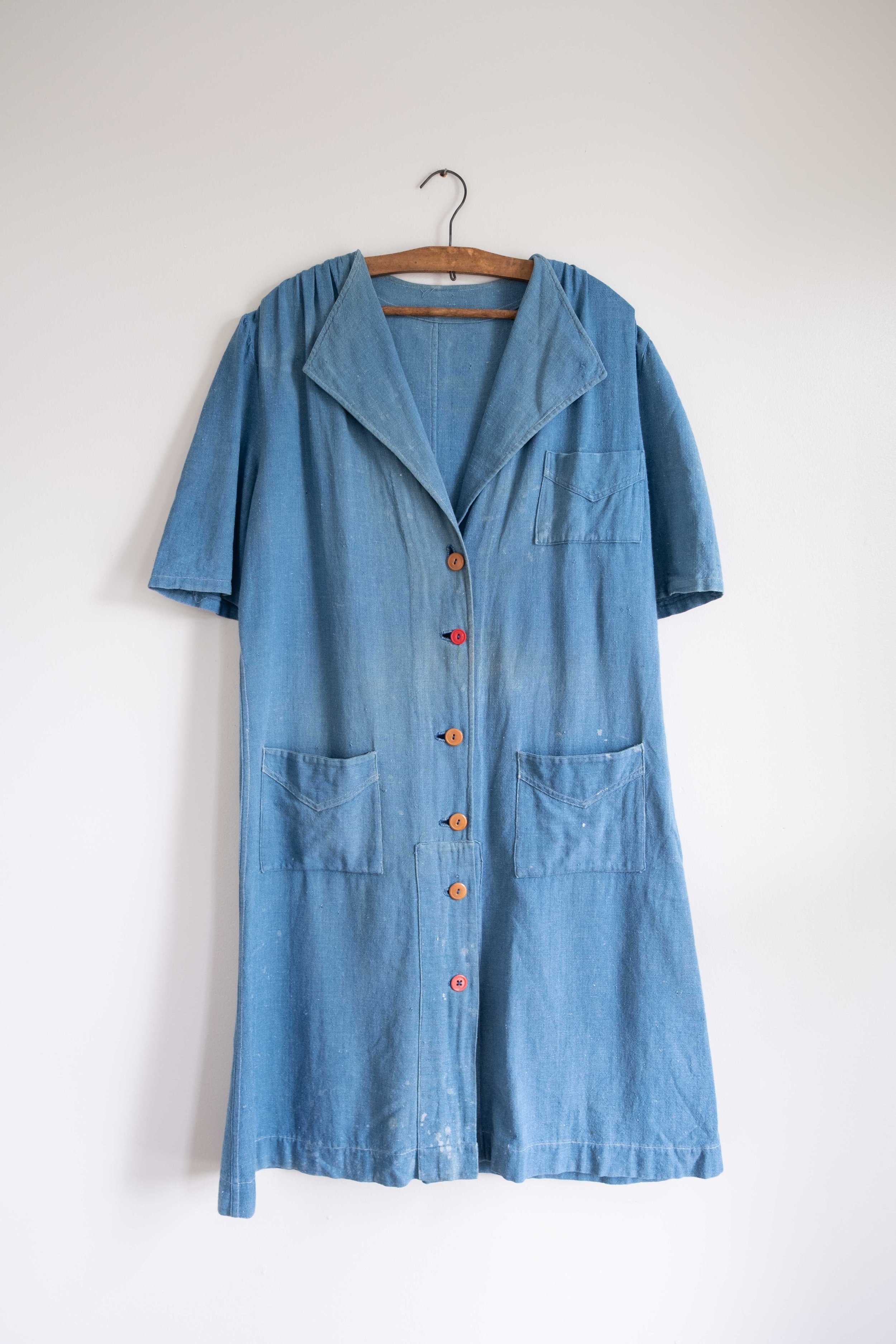 1930s French Cotton Dress