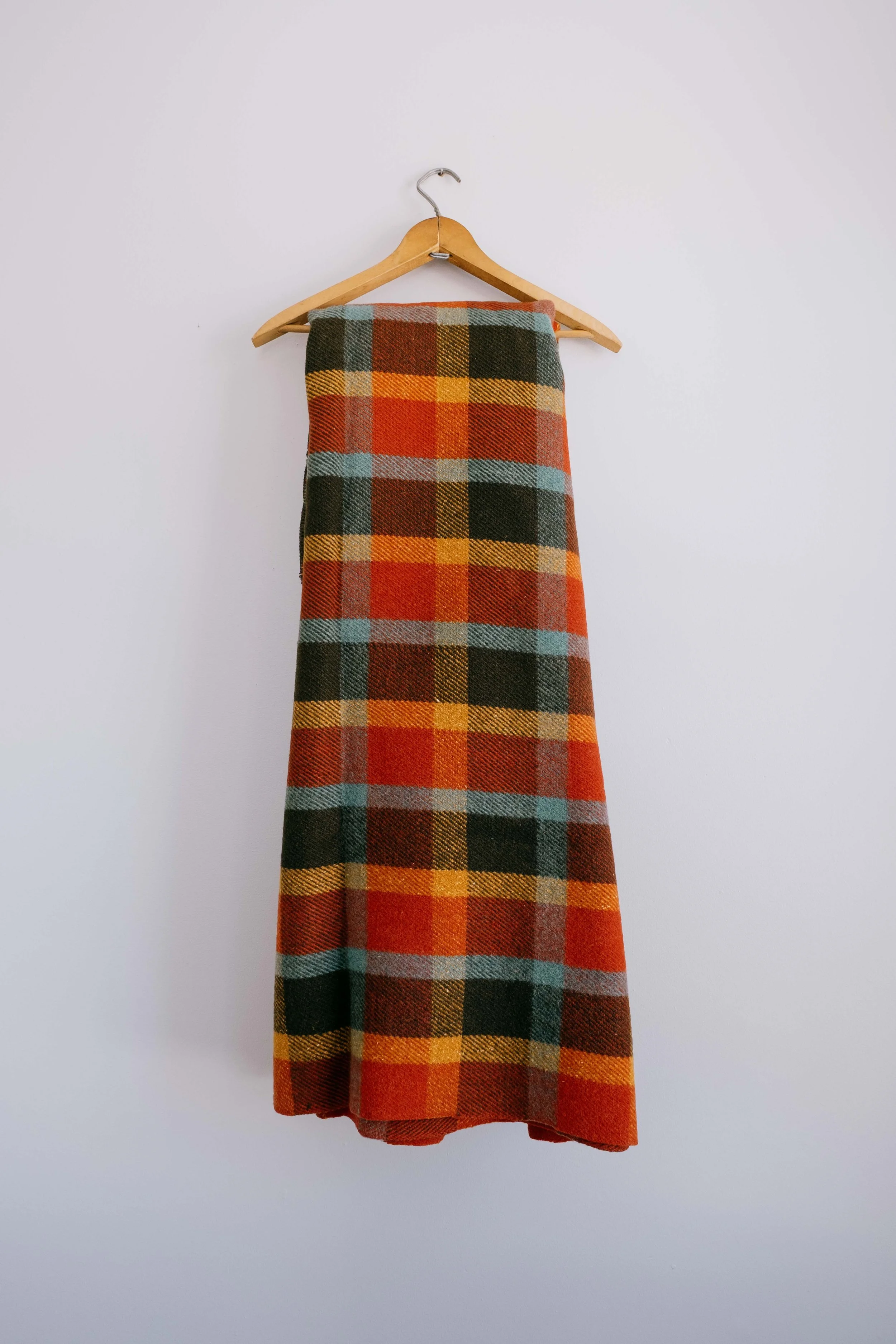 Goldenrod & Burnt Sienna Wool Blanket