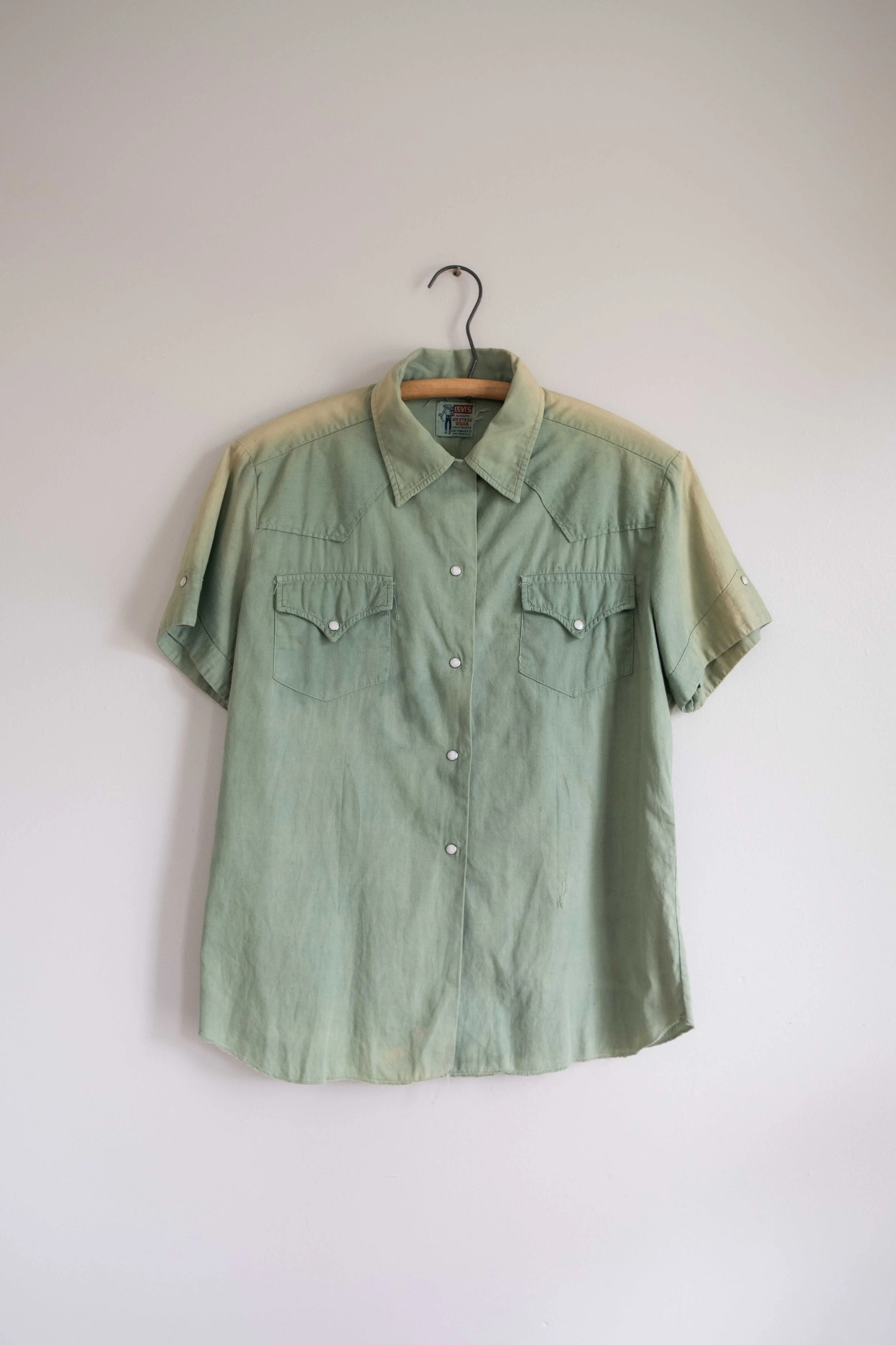 Vintage Levi's Sage Short Sleeve Pearl Snap