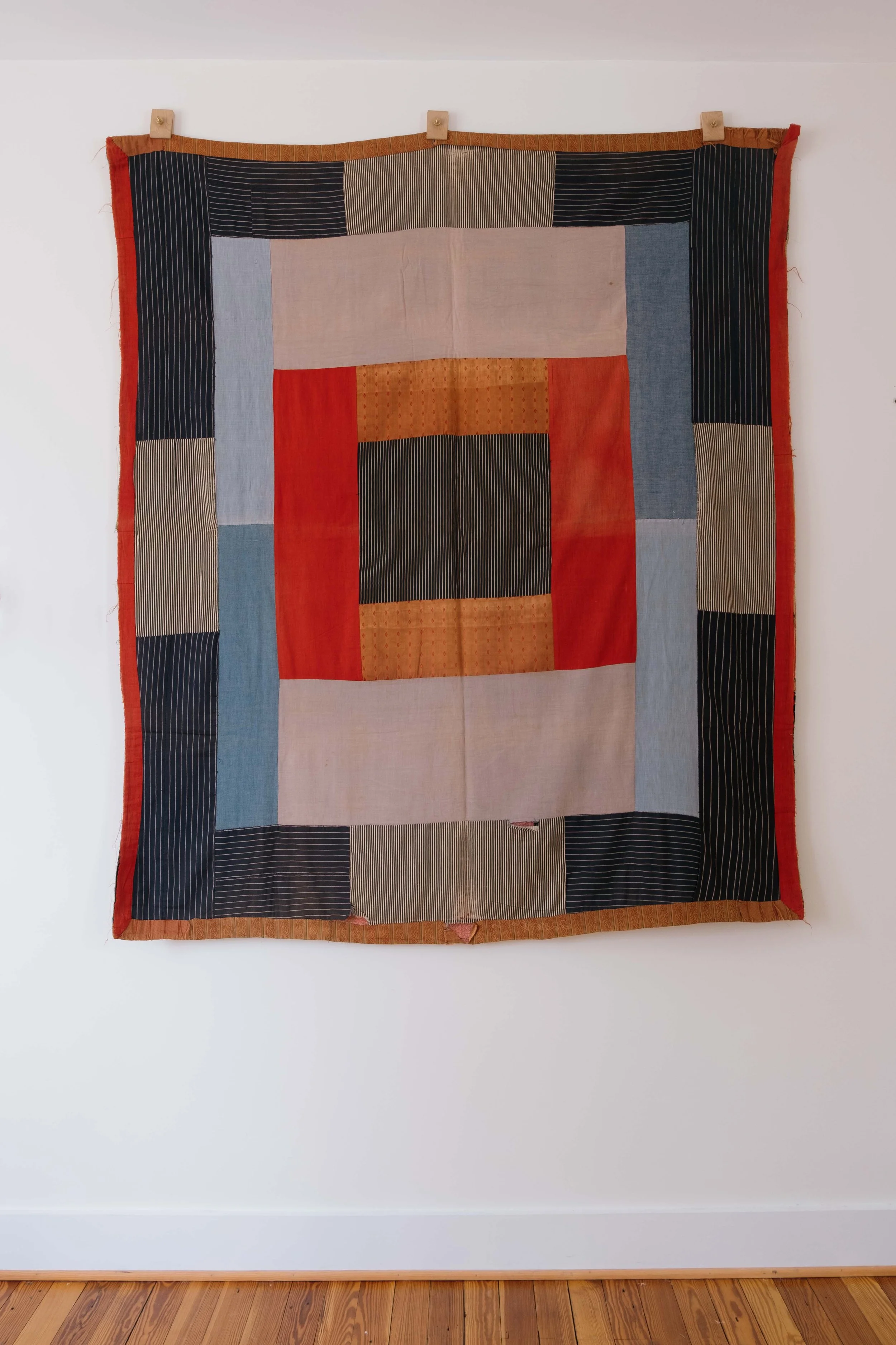 1890s Double Sided Log Cabin Quilt