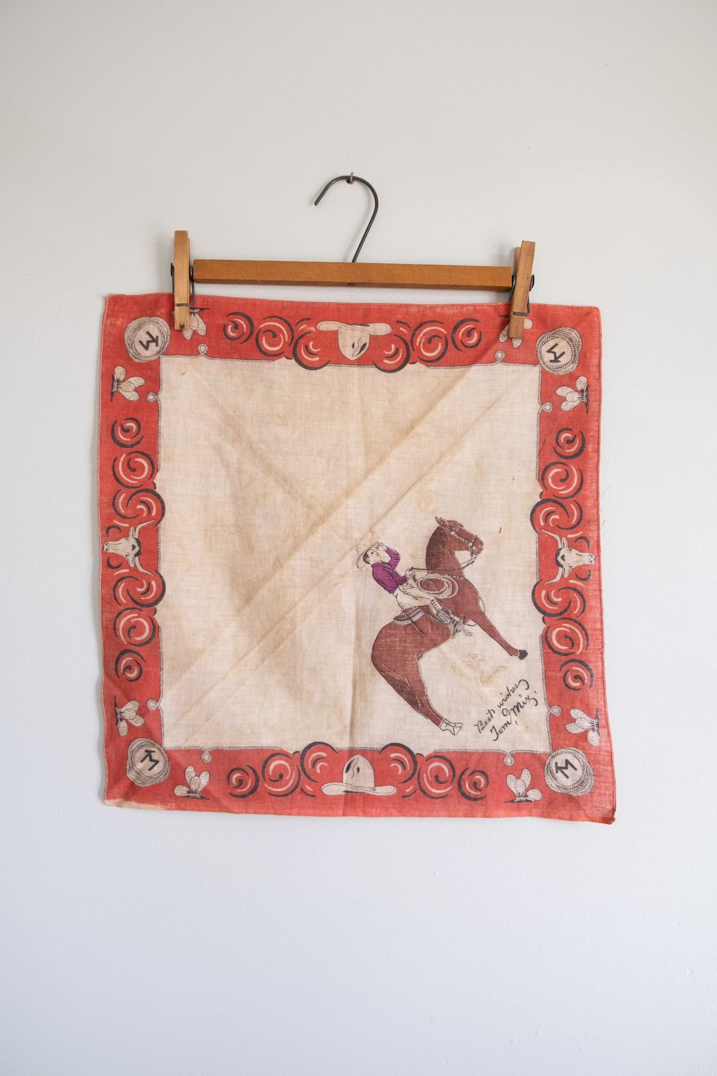 Tom Mix "Best Wishes" Bandana