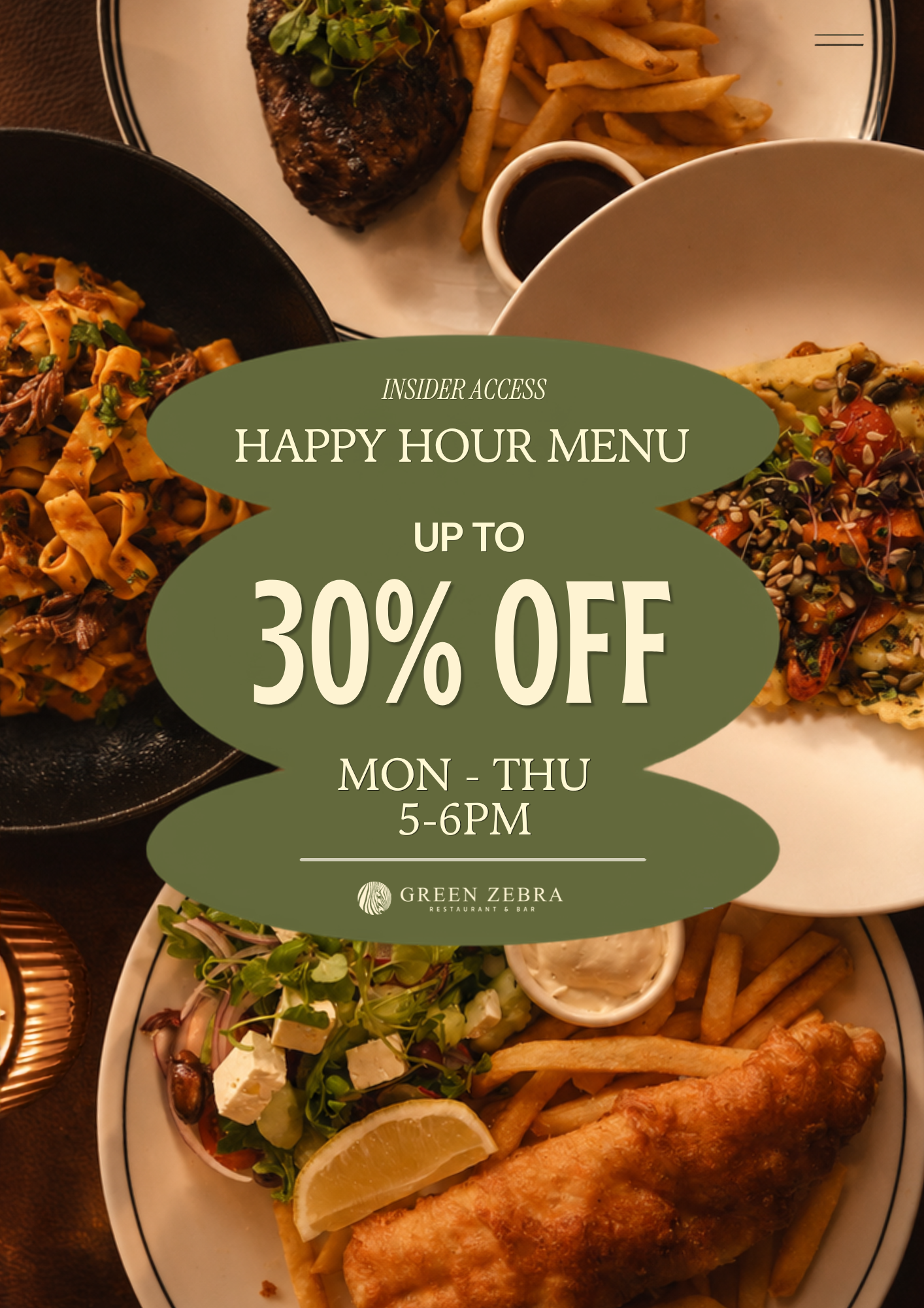 ‘HAPPY HOUR’ MENU