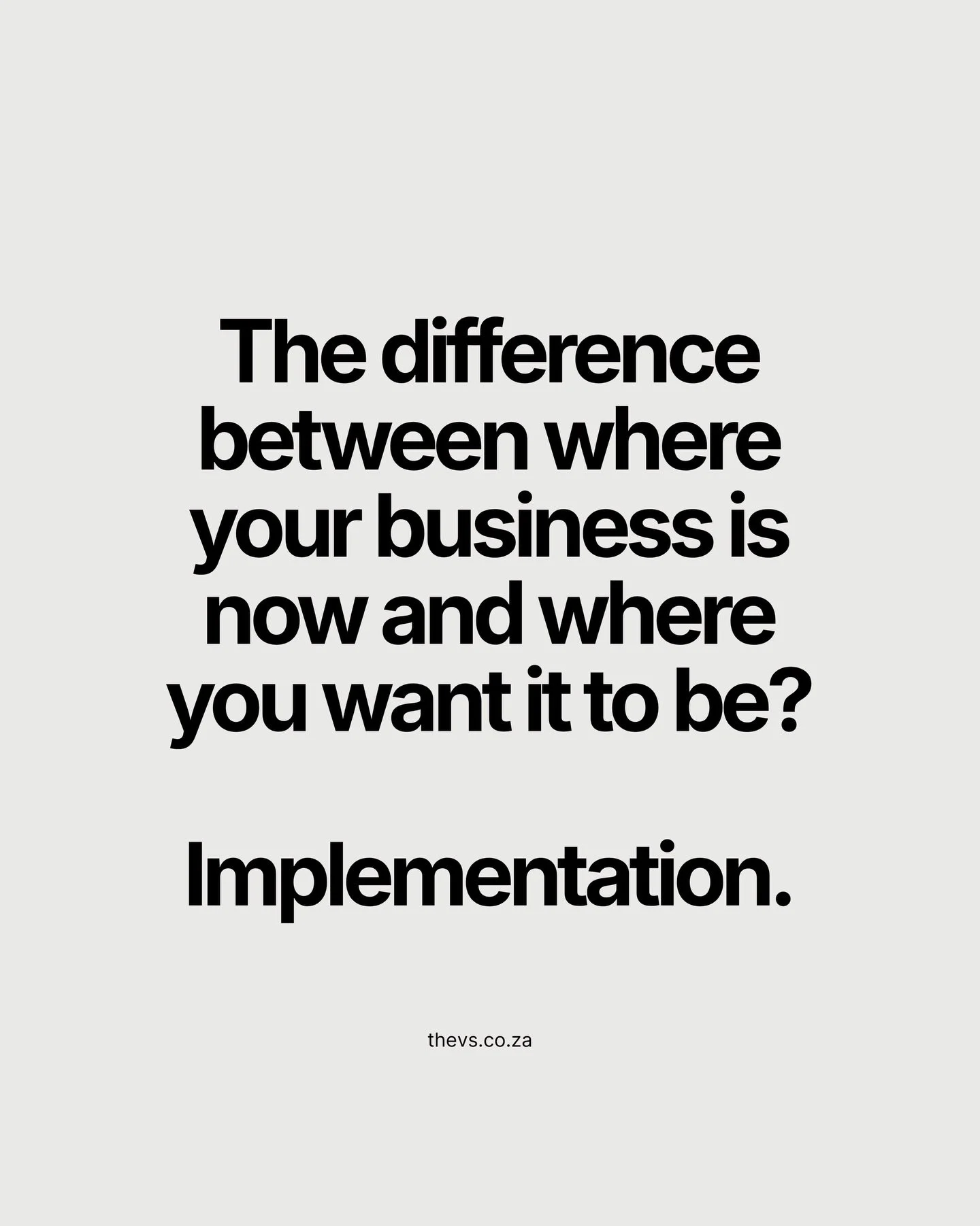 Something we&rsquo;re still learning 👀

The difference between where your business is now
and where you want it to be?

Implementation.

Not another course.
Not another strategy session.
Not another Google Doc full of ideas.

Just someone doing the 