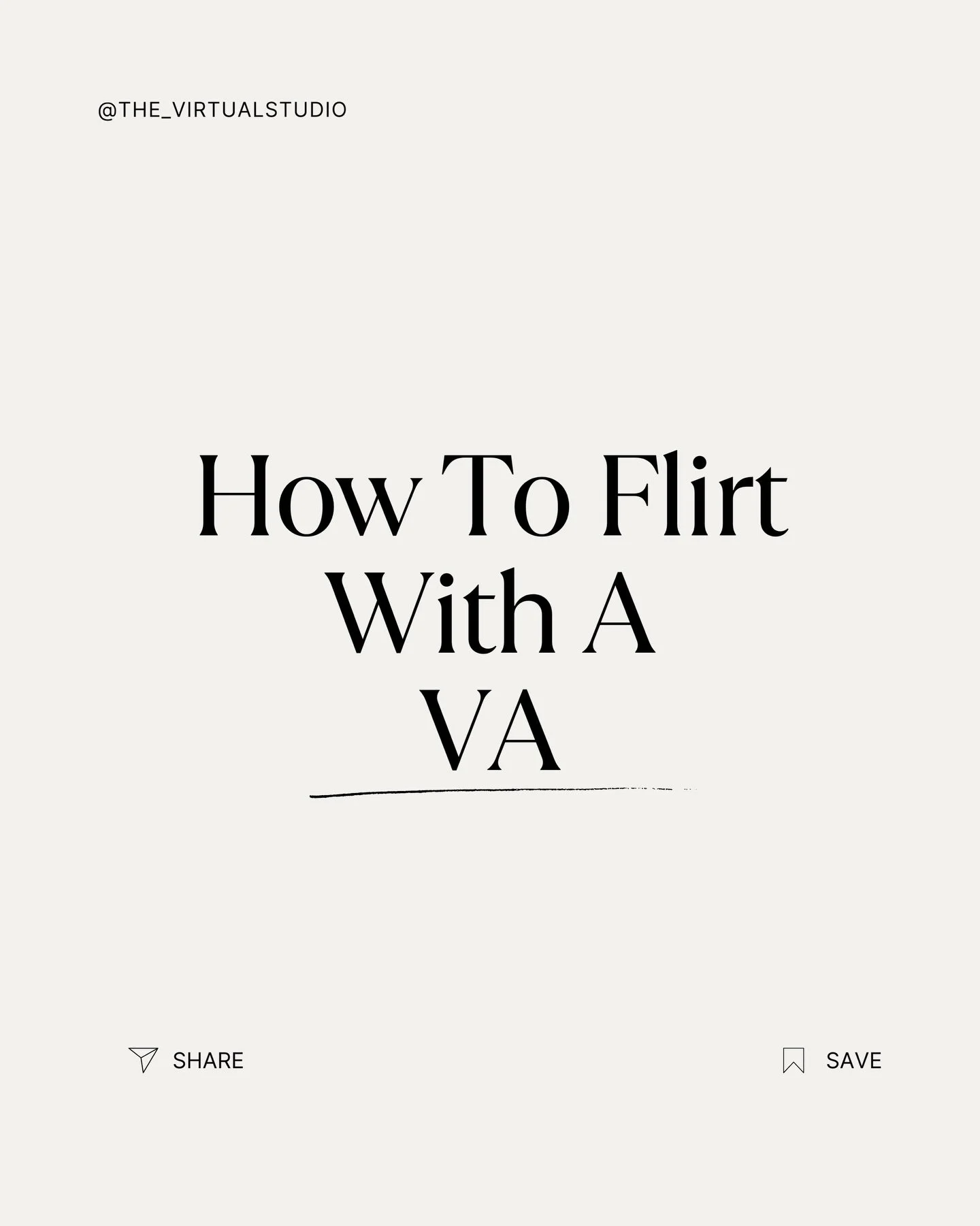 How to flirt with your virtual assistant: tasks in Asana, feedback when we ask for it, and a Loom instead of a meeting. That&rsquo;s our love language 😍

#virtualassistant #virtualassistantservices #womeninbusienss #founderlife #thevirtualstudio