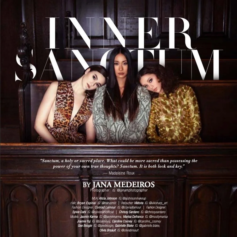 LOL this photo always makes me laugh because my face actually looks nothing like that. The editor certainly took many liberties but I still think it's cool—it's art! It was fun to be in front of the camera again. 