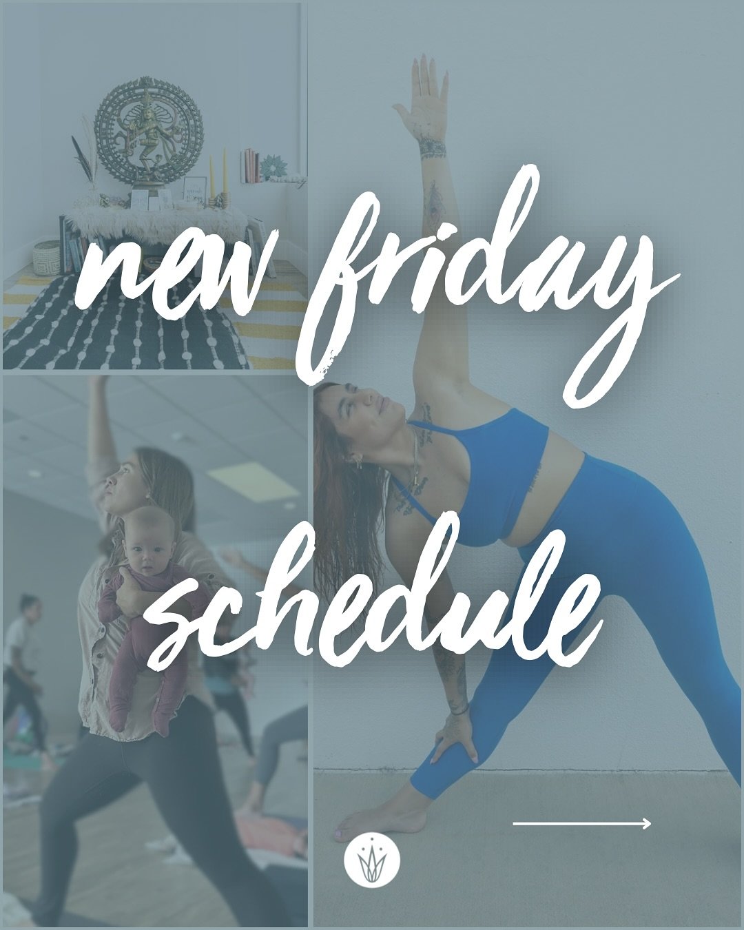 ✨ Friday Flow Updates &ndash; Don&rsquo;t Miss These Changes! ✨

We&rsquo;ve made a few exciting shifts to our Friday schedule, and you won&rsquo;t want to miss them! Whether you&rsquo;re looking for strength, connection, or deep rest, we&rsquo;ve go
