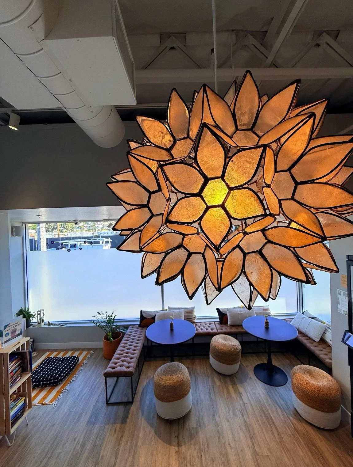 More than a place to practice&hellip; this is where community lives.

Our lounge was created for the in-between moments, before class, after class, and everything in between.

Stay a while,
Connect,
Work,
Laugh,
Or just be!

With complimentary WiFi, 