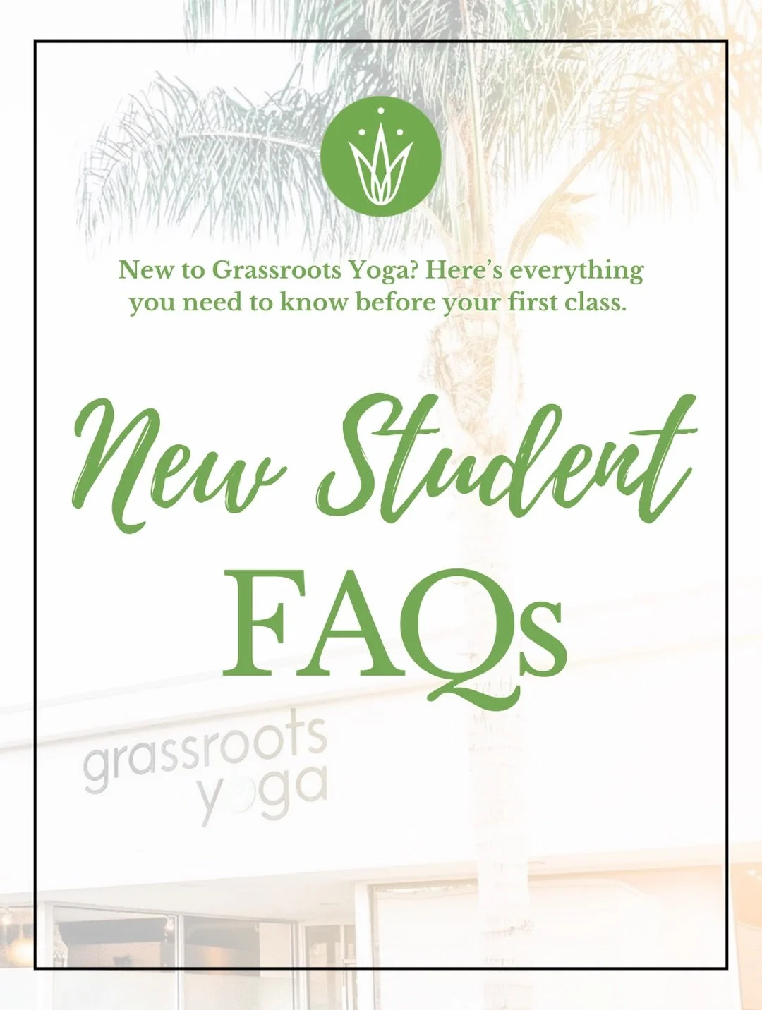 New here? You&rsquo;re in the right place. 💚

Walking into a new space can feel like a lot, but at Grassroots Yoga, you&rsquo;re never doing it alone. From what to bring to where to park, we&rsquo;ve got all the details covered so you can focus on w