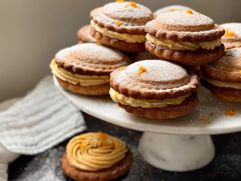 Orange Buttercream Digestives — Cinnamon & Bluebells