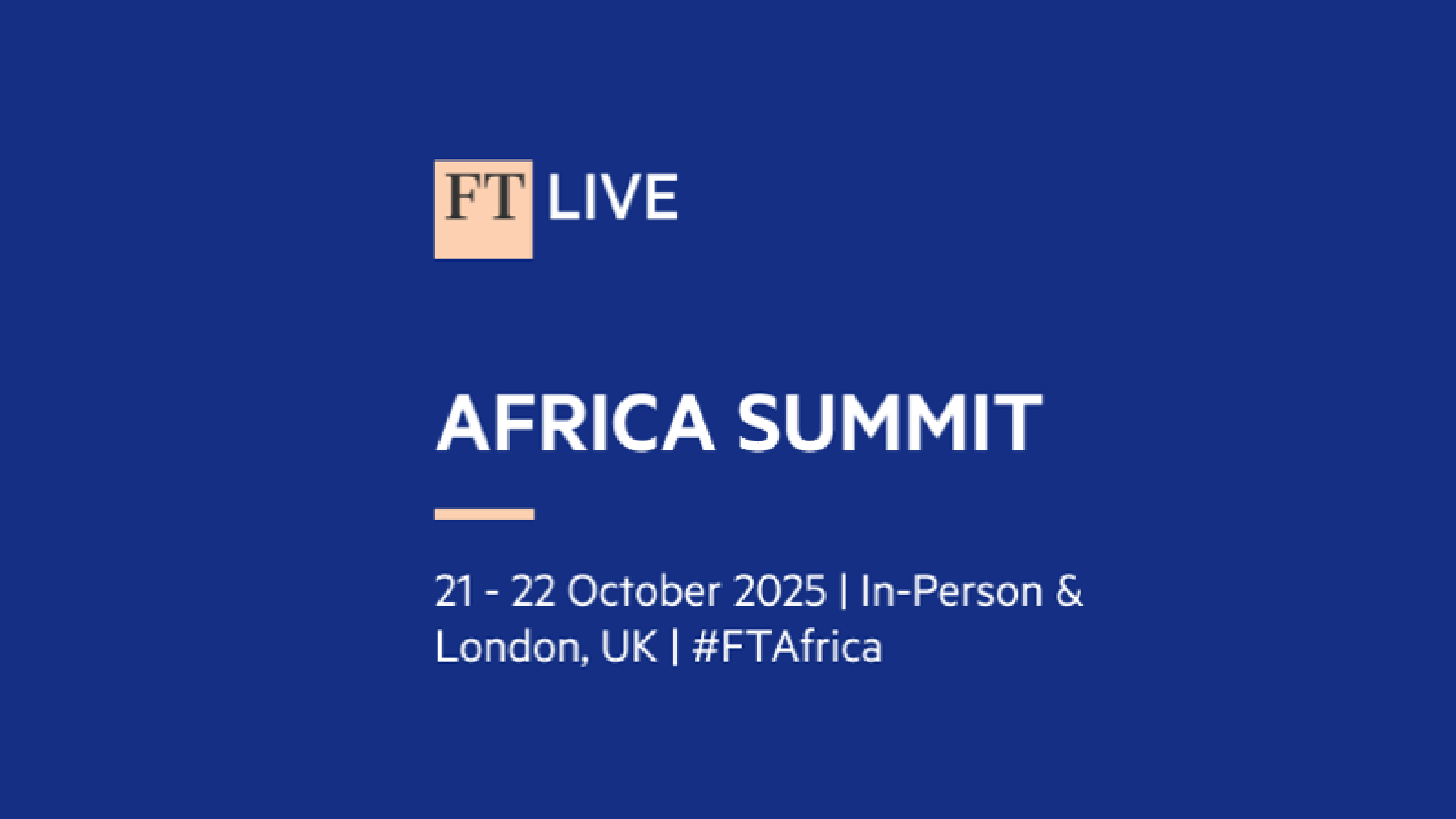 FT Africa Summit 2026 