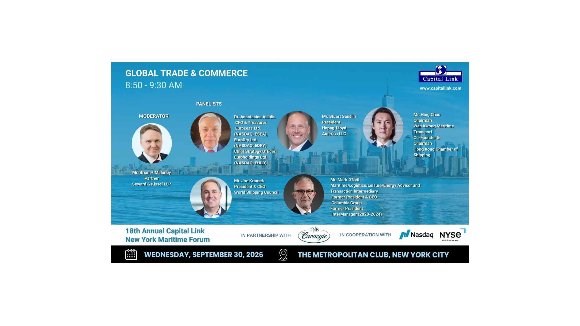 18th Annual Capital Link New York Maritime Forum