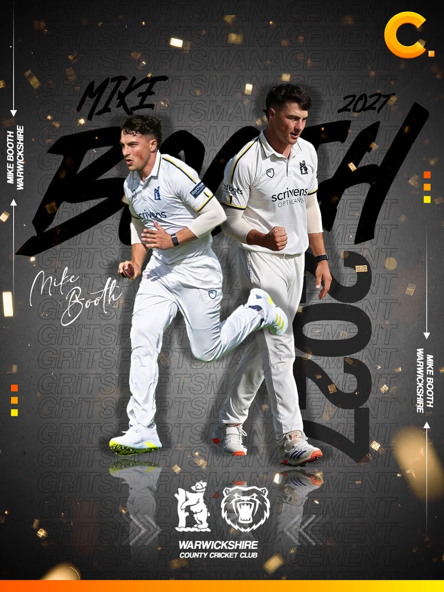 MIKE BOOTH 🔥🏏
2 more years! 
@warwickshireccc x @_mikebooth 
#mikebooth #warwickshire #bears #youbears #TeamGRiT #Guidinggreatness #GRiTCricket #cricket #newdeal #2moreyears