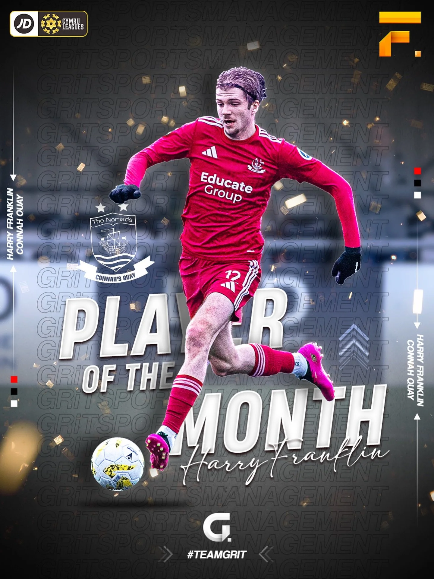 PLAYER OF THE MONTH 🏆 

5 goals ⚽️ 2 Assists 🅰️ @h.franklin8 is a deserved winner of the @cymruleagues player of the month

#harryfranklin #cymruleagues #football