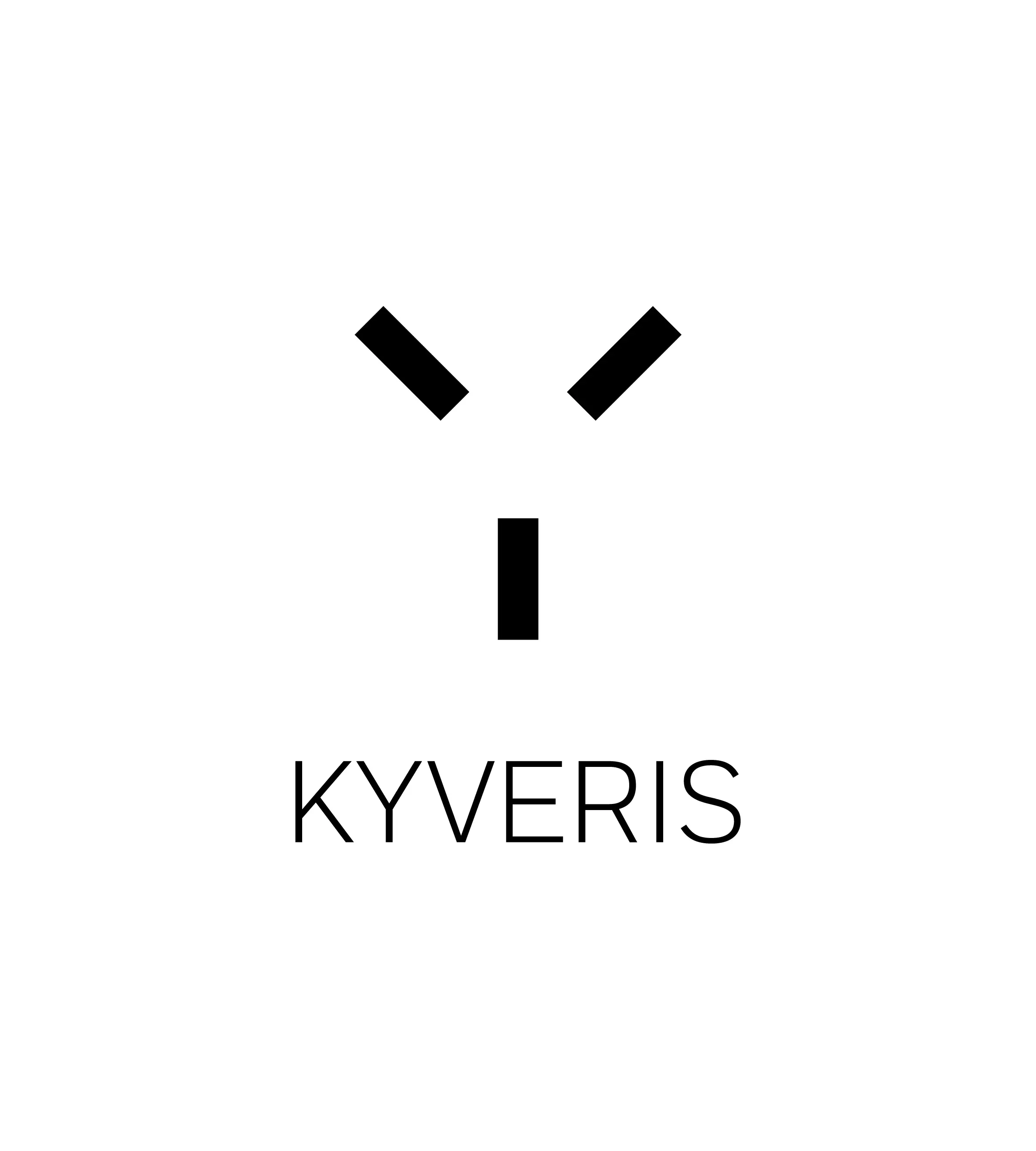 Kyveris-Logo, schwarz auf weiß