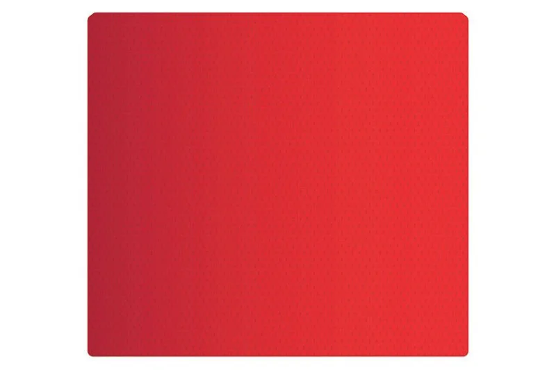 Red square with a subtly textured surface.